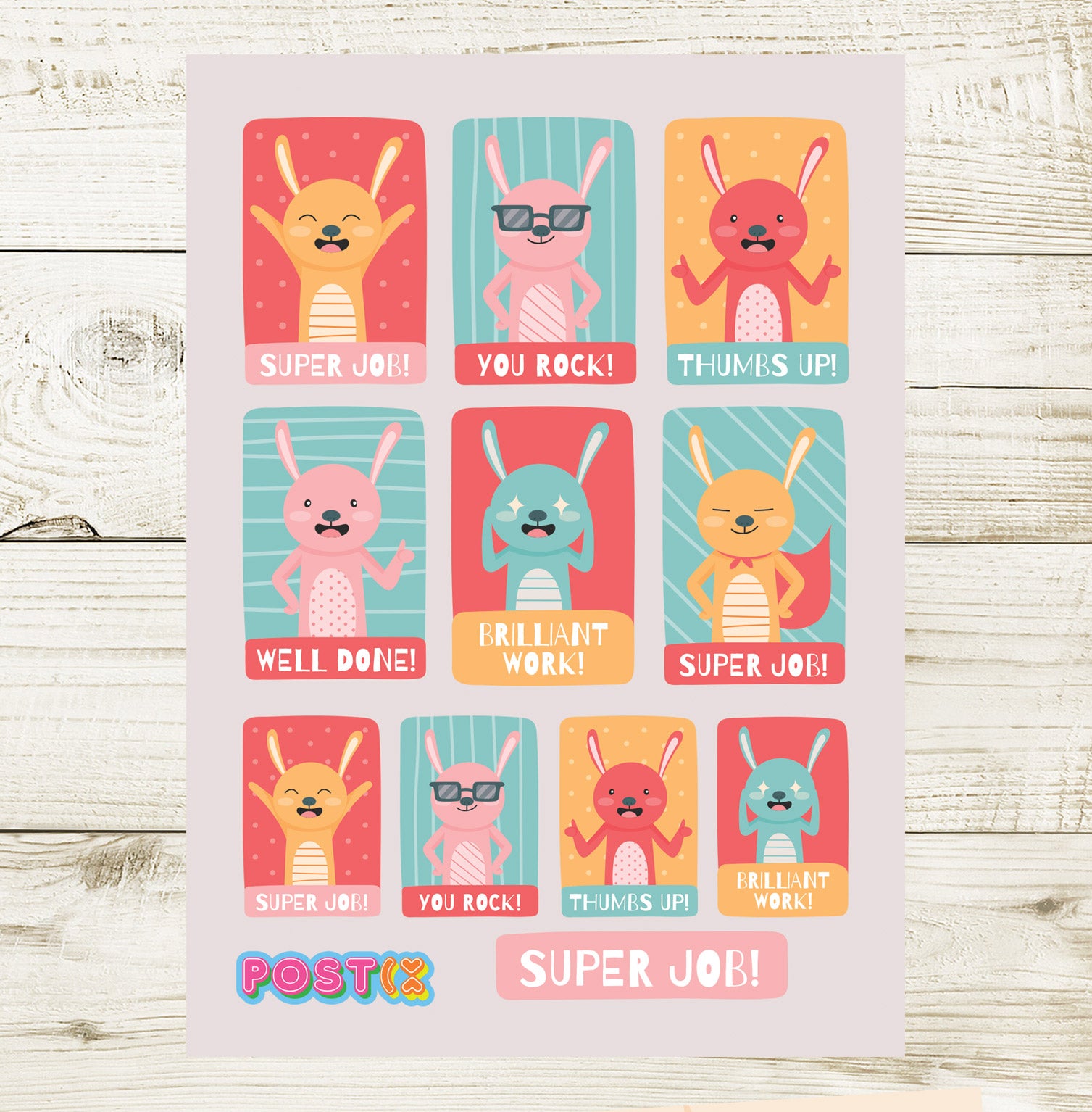  Praise Bunnies Sticker Sheet、mySite、ghnorth