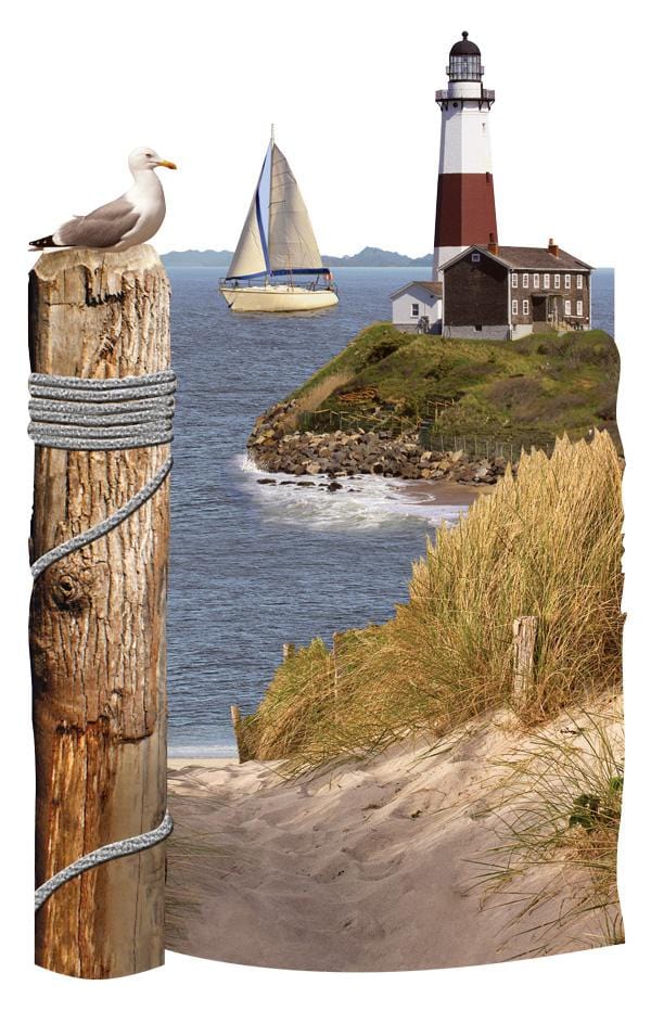  Scrapbook Stickers - 3D Lighthouse、mySite、ghnorth
