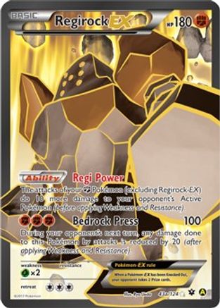 Regirock EX (43a/124) Alternate Art Promos、mySite、waistdrama
