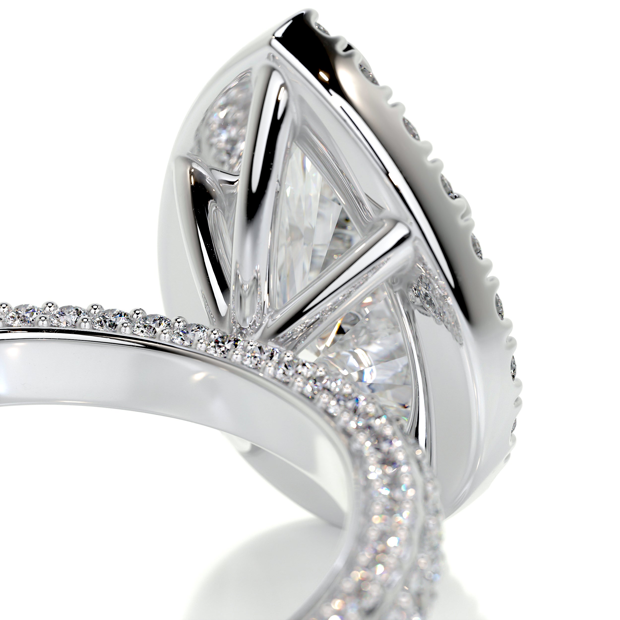 Beverly Diamond Engagement Ring -18K White Gold、mySite、hinf8tx79