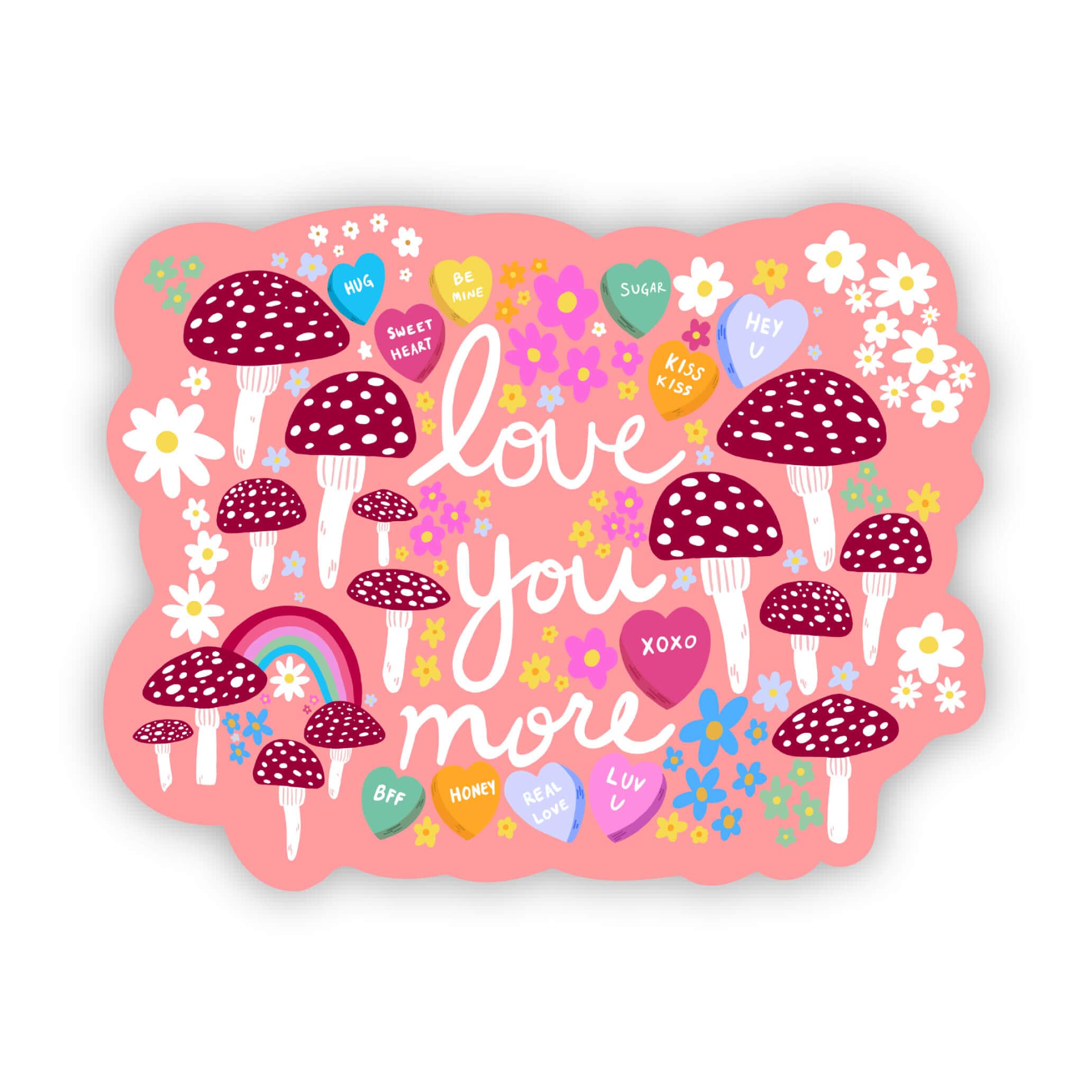  Love you more pink sticker、mySite、ghnorth