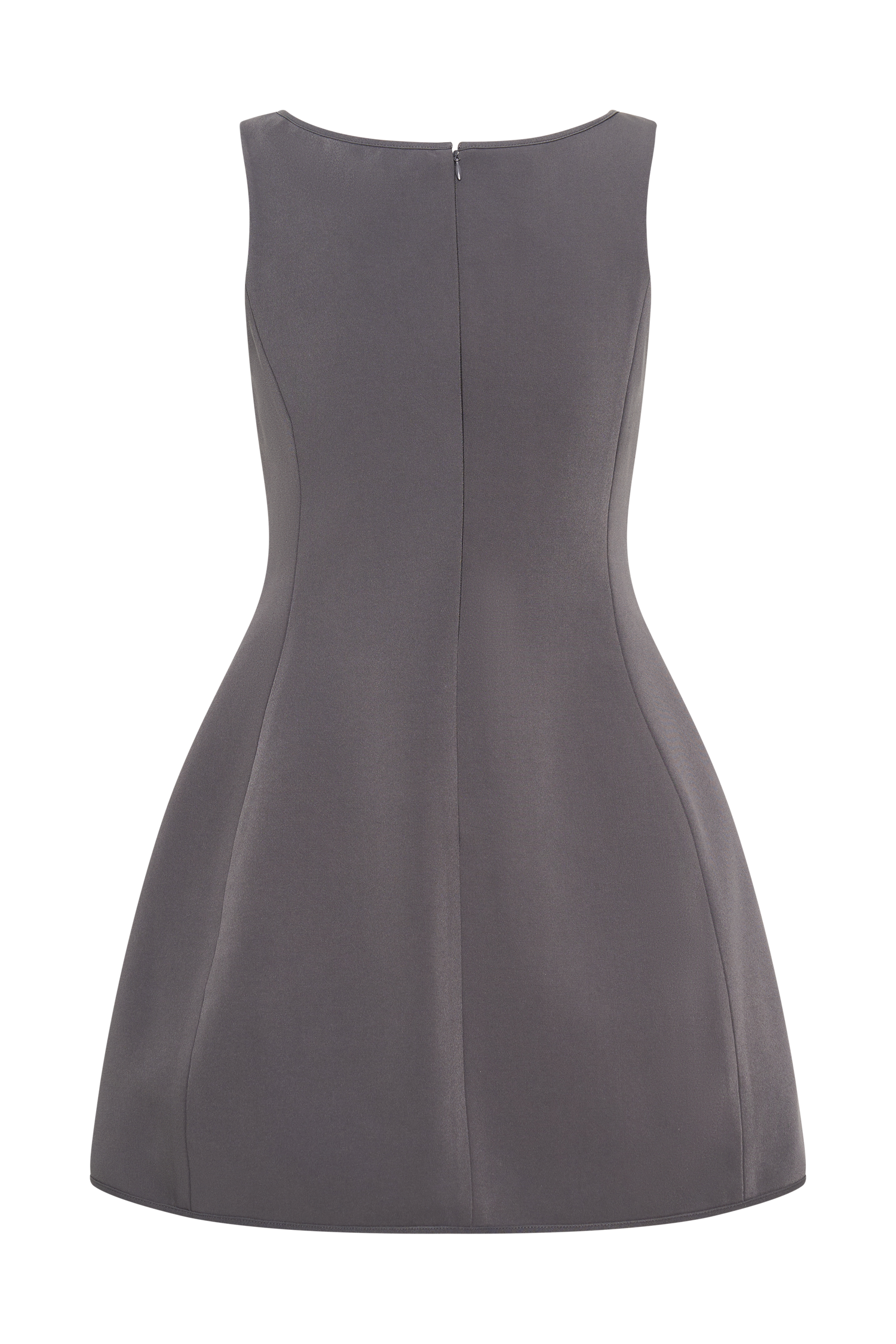 Evanna Sleeveless Suiting Mini Dress - Charcoal Grey、mySite、solidvoid