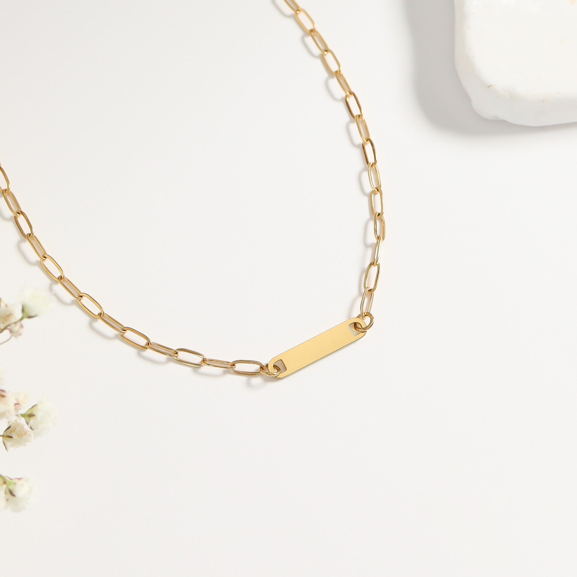 18K Gold PVD Stainless Steel Blank Bar Connector Charm / SBB0318、mySite、dreamappss