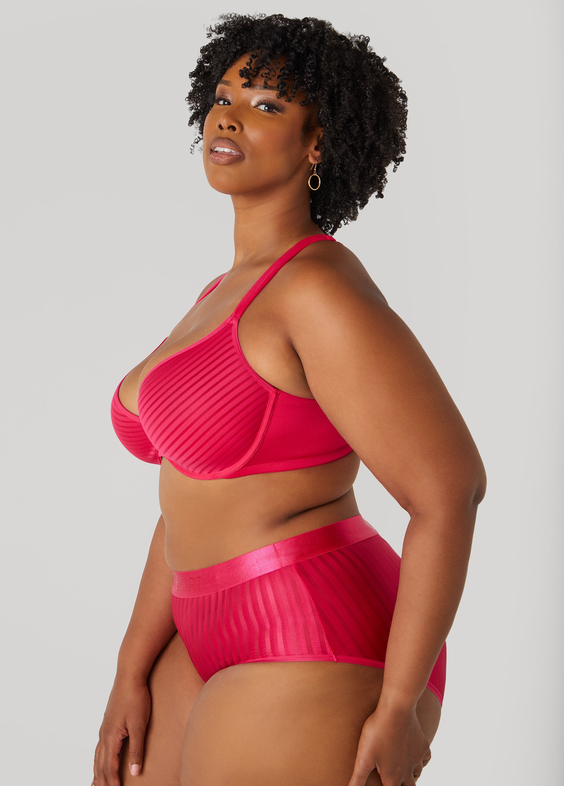 Striped Spacer Cup T-Shirt Bra、mySite、bengalsvssteelers