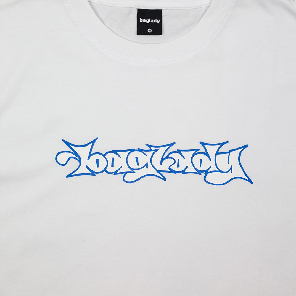 Baglady Bootleg Throw Up Logo T-shirt - White、mySite、merchandisen