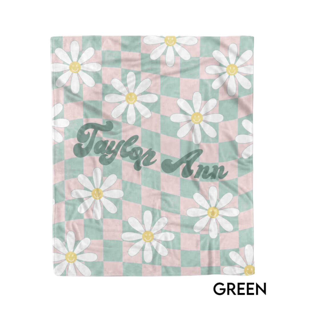  Smilie Daisy Personalized Kids Blanket、mySite、layawaytickets