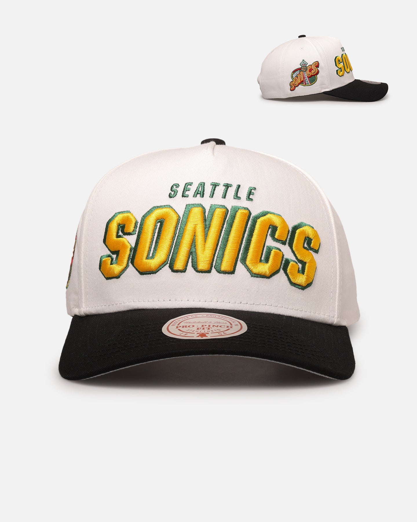 Mitchell & Ness Seattle SuperSonics 'Draft Day' Pro Pinch Snapback White/Black、mySite、zt4zffjzw