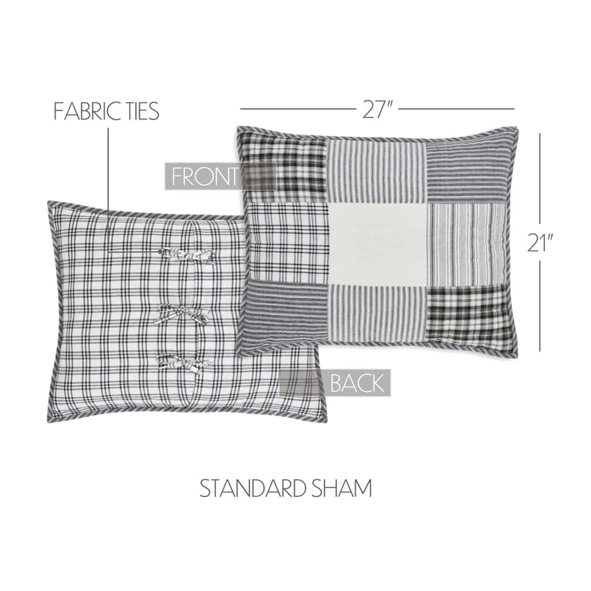 Sawyer Mill Black Patchwork Shams and Pillows、mySite、g9winljtr