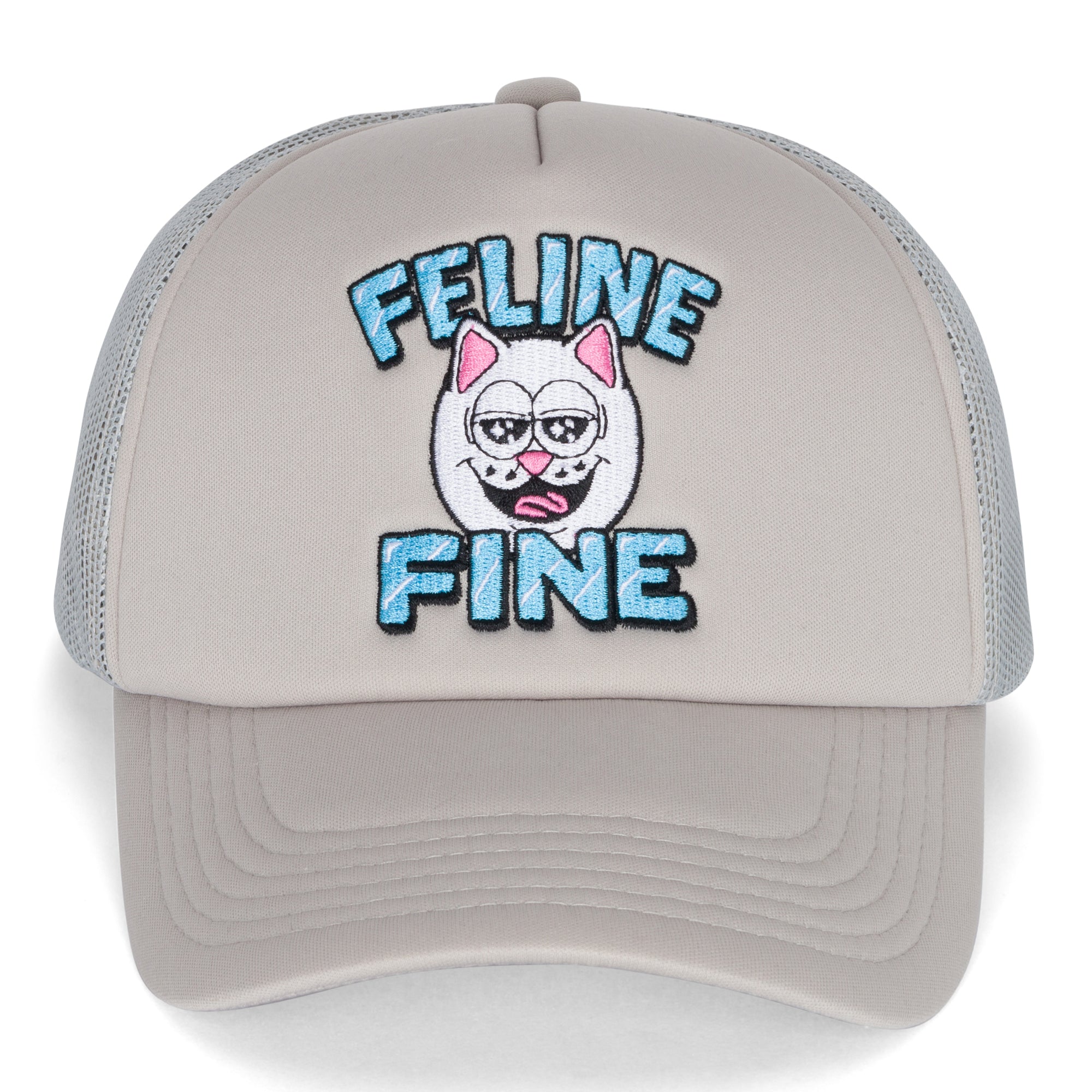  Feline Fine Trucker Hat (Cream)、mySite、merchandisen