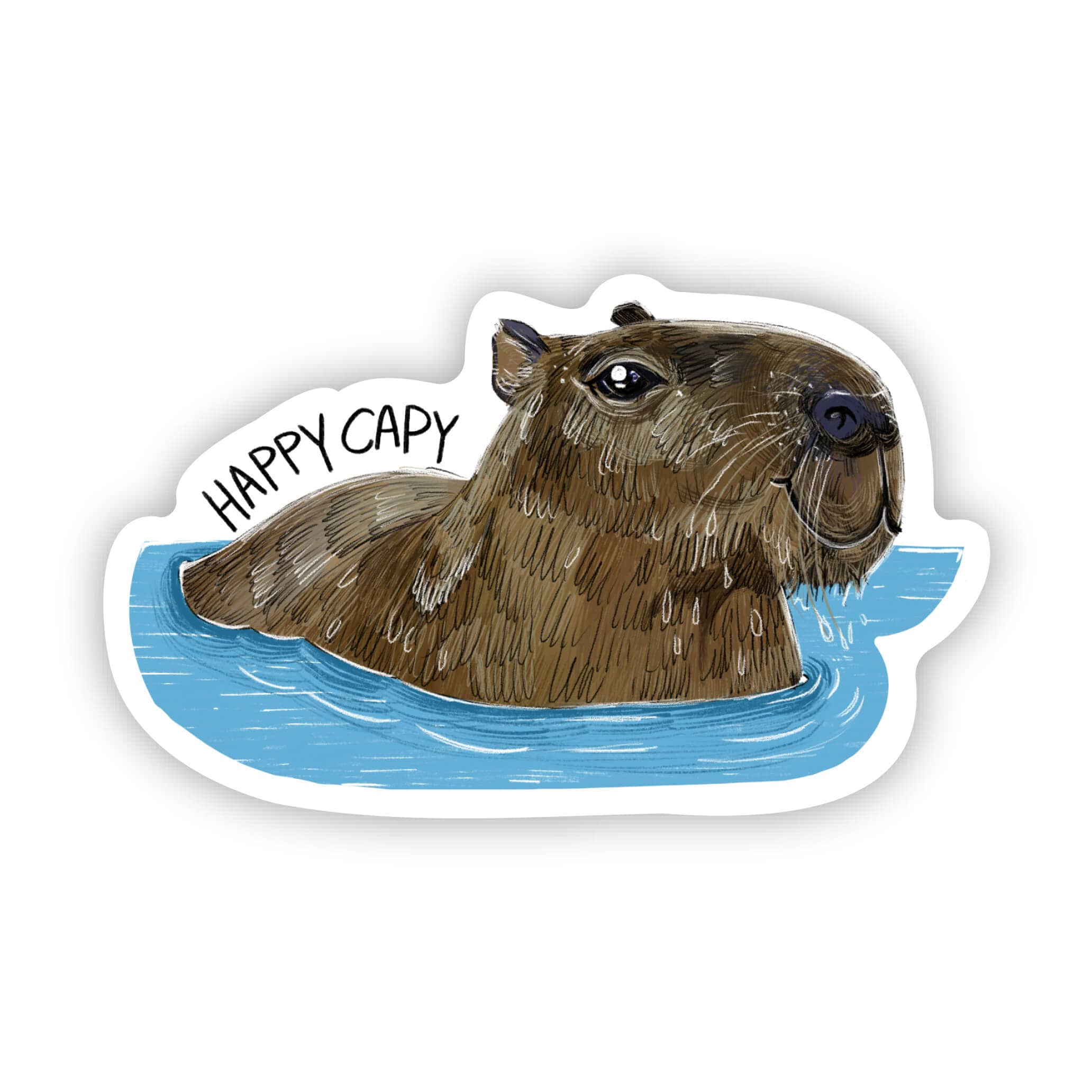  Happy Capy Capybara sticker、mySite、ghnorth