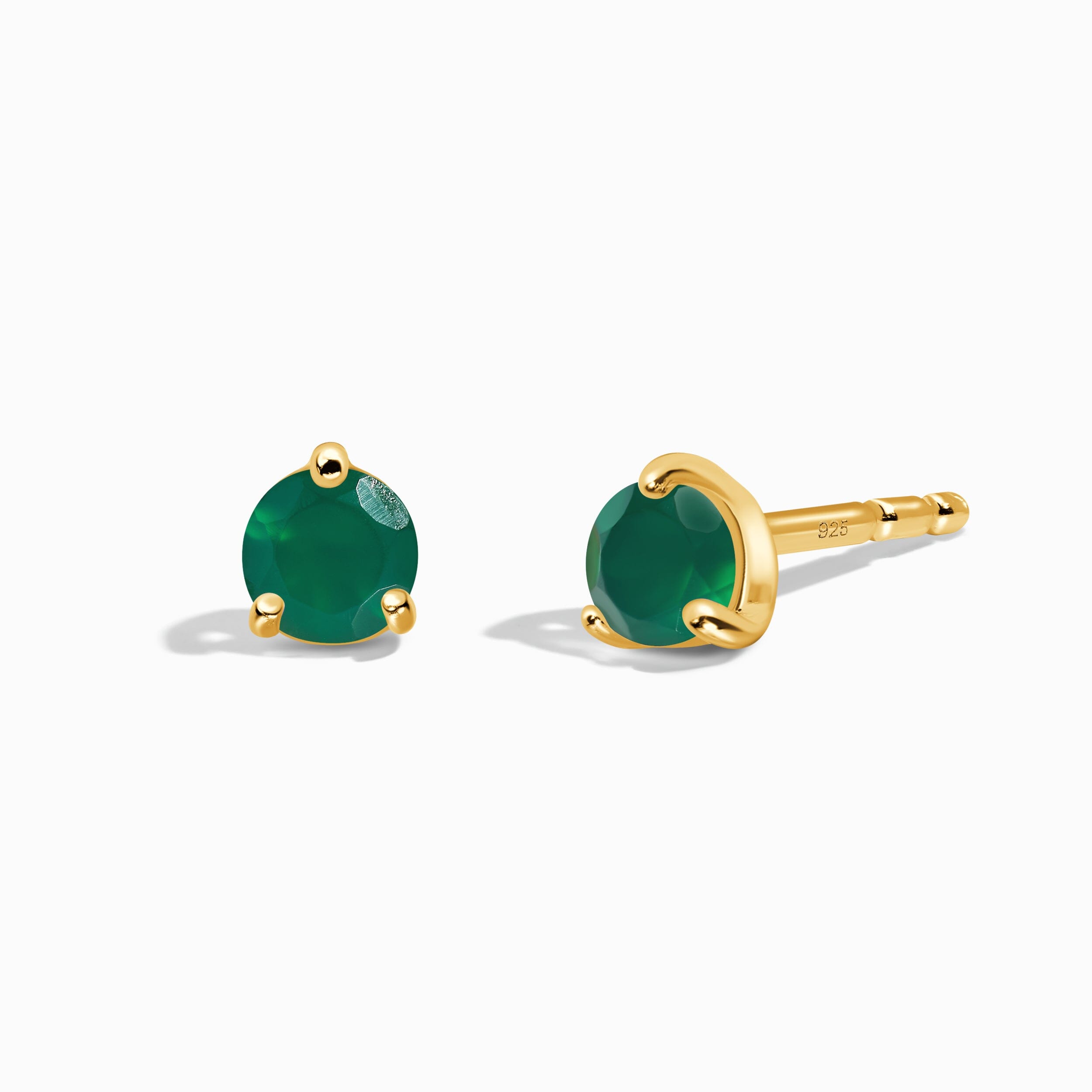 Green Onyx Round Studs - May Birthstone、mySite、hinf8tx79