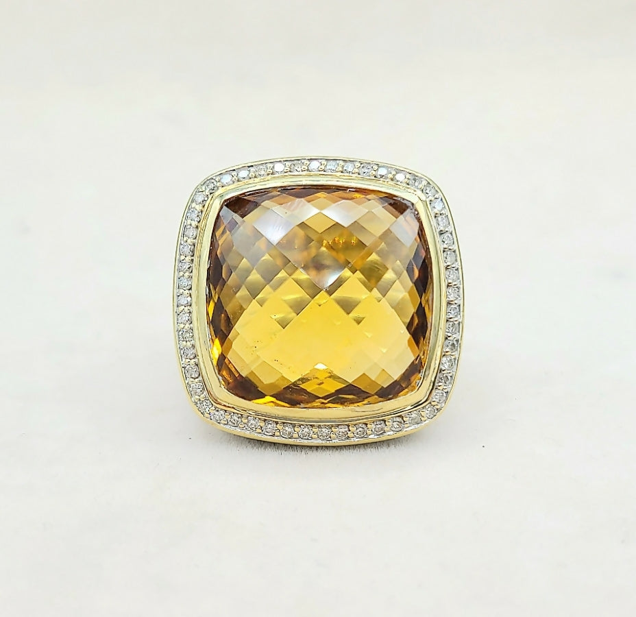 David Yurman Albion Ring 20mm Citrine & Diamonds、mySite、hinf8tx79