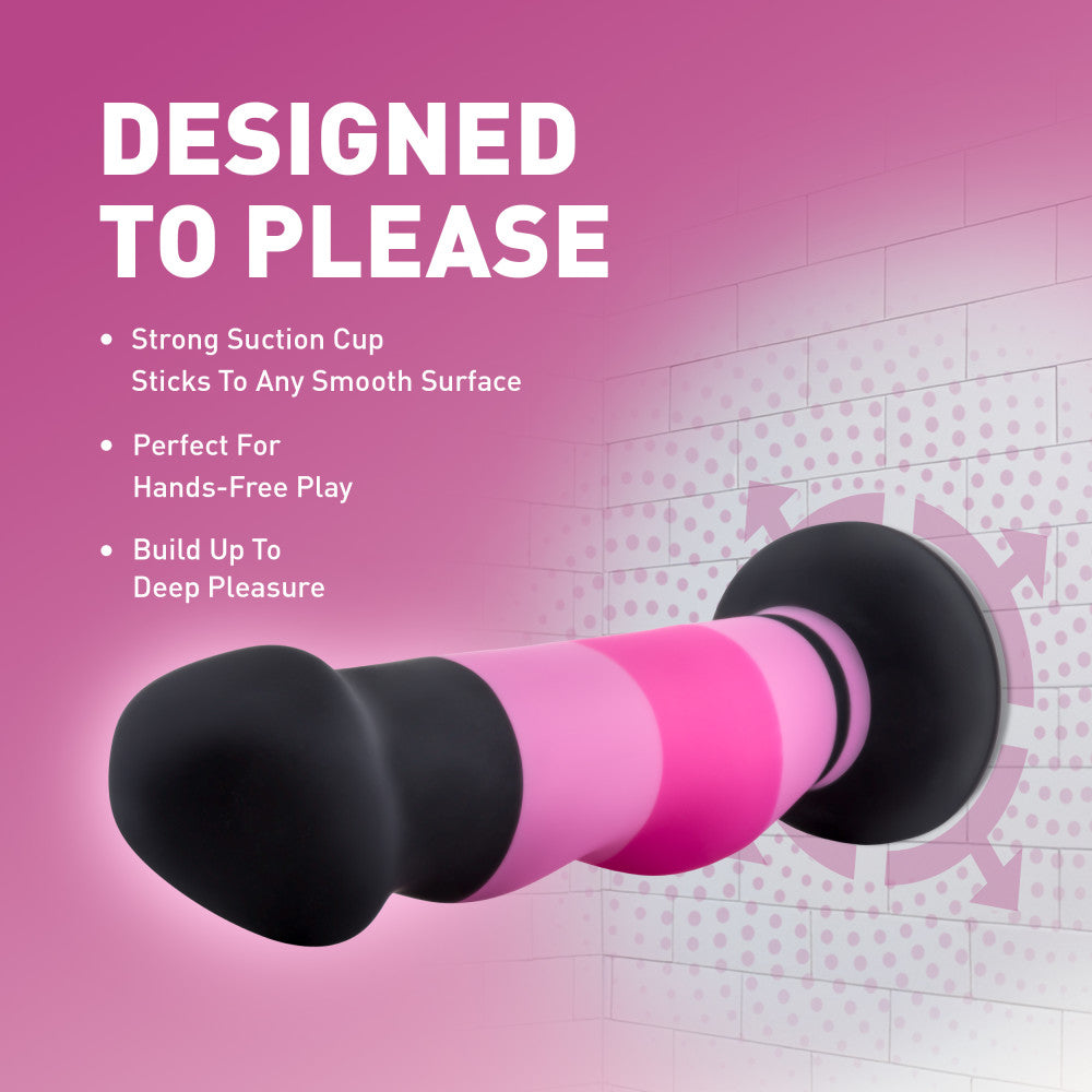 Avant By Blush® | Sexy in Pink D4: Artisan 8 Inch Curved G-Spot Dildo with Suction Cup Base - Elegantly Made with Smooth Ultrasilk® Purio™ Silicone、mySite、bottomscart