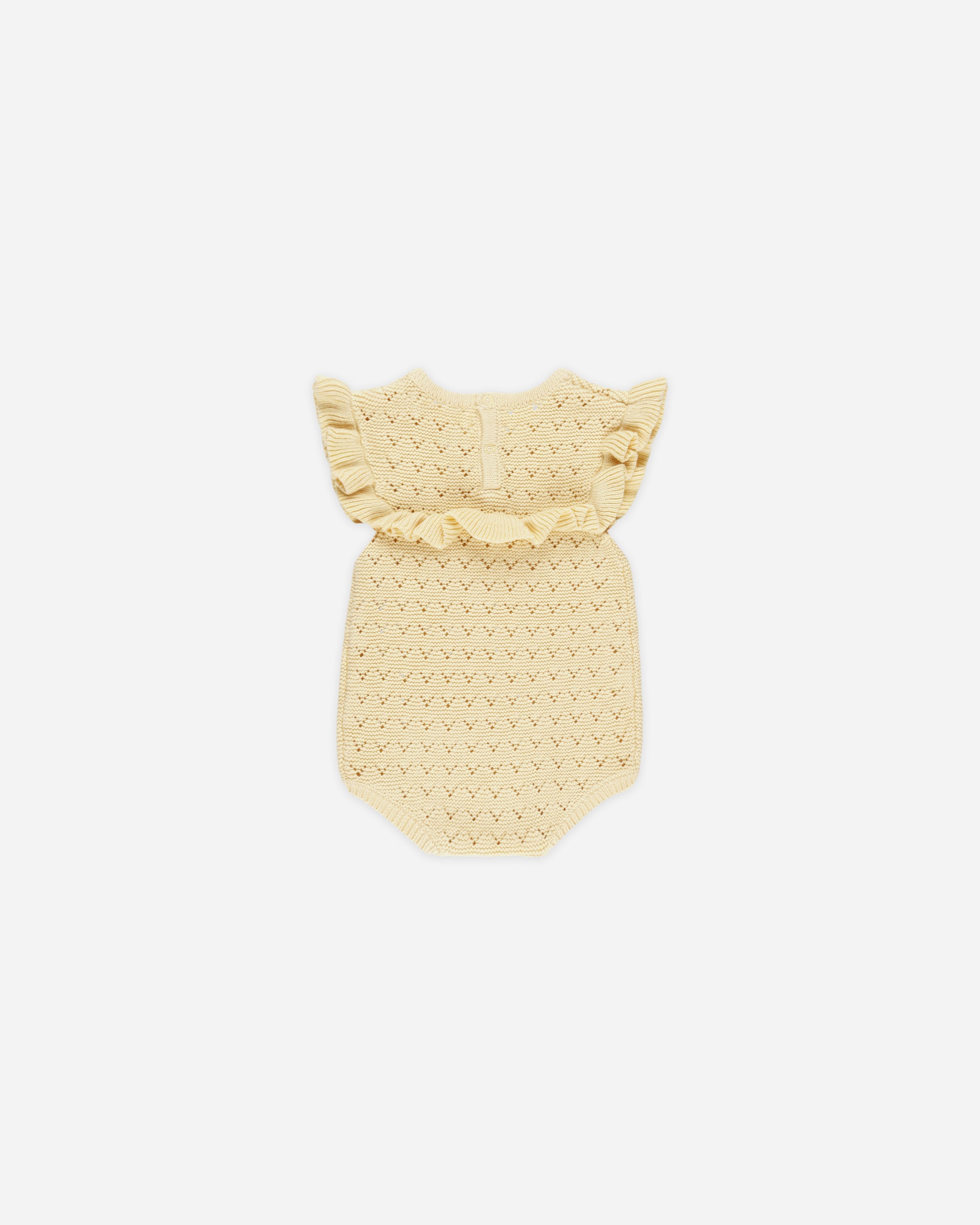  Pointelle Ruffle Romper || Yellow、mySite、layawaytickets