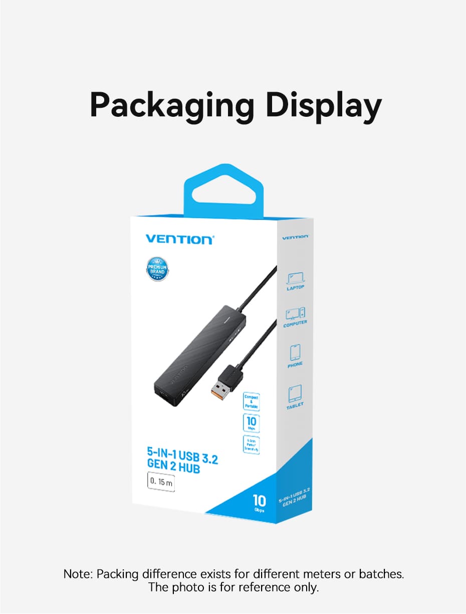 USB to USB 3.2 Gen 2 Type-C x 2/USB 3.2 Gen 2 Type-A x 2/USB-C 10G Hub 0.15M Black