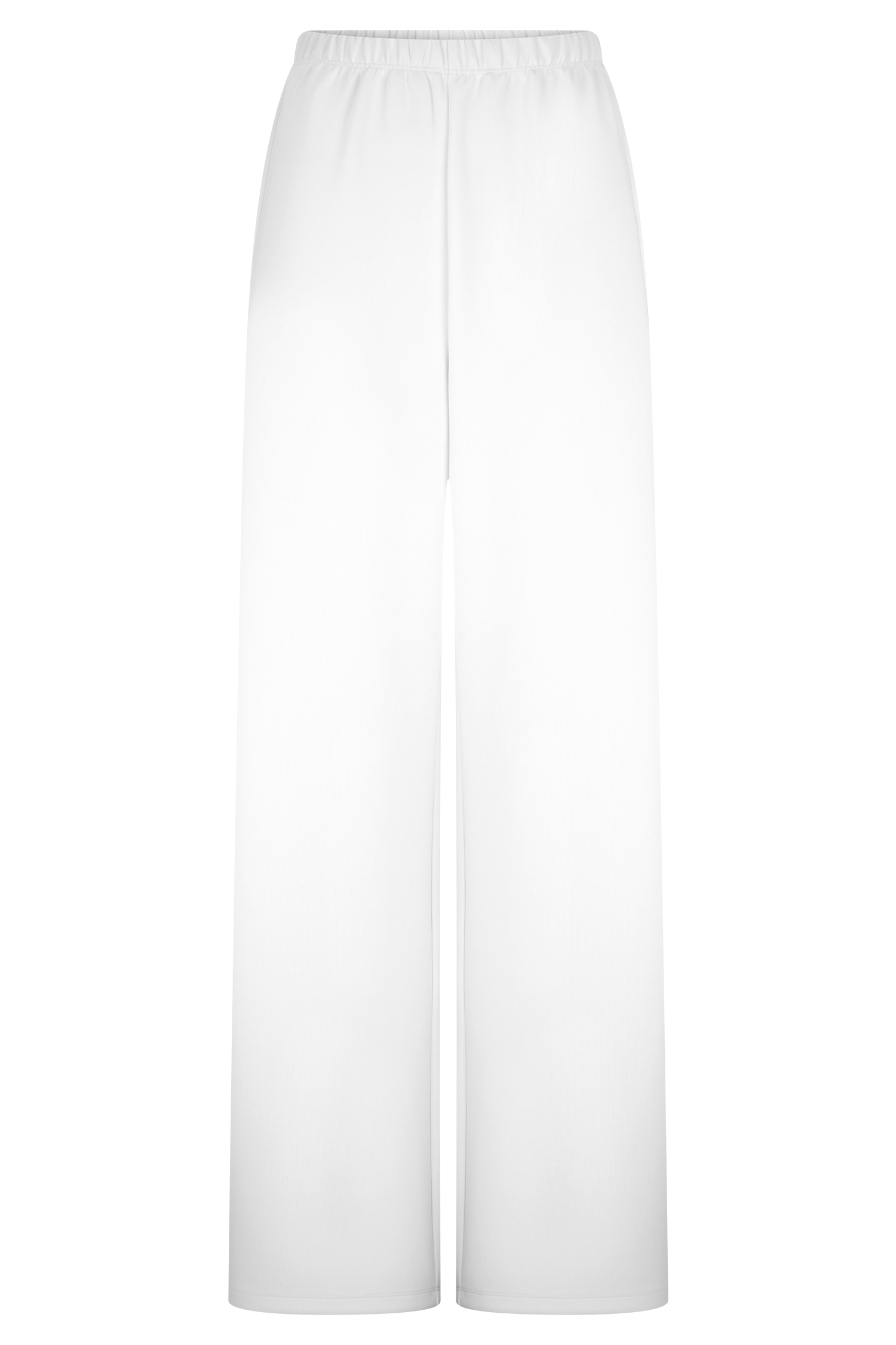 Janayia Cotton Wide Leg Pants - White、mySite、solidvoid