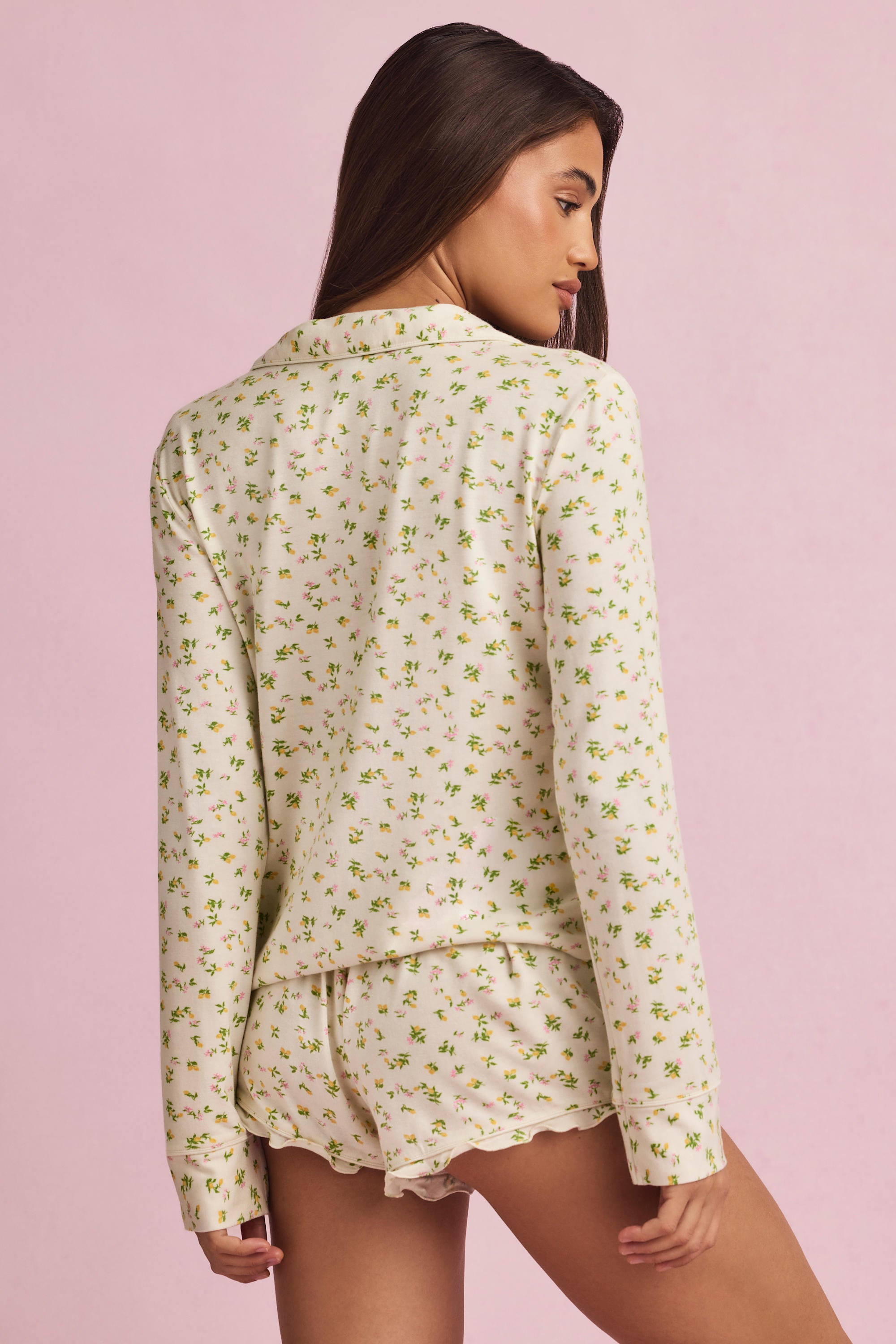  Long-Sleeve Pyjama Top in Lemon Print、mySite、sugarbowlscore