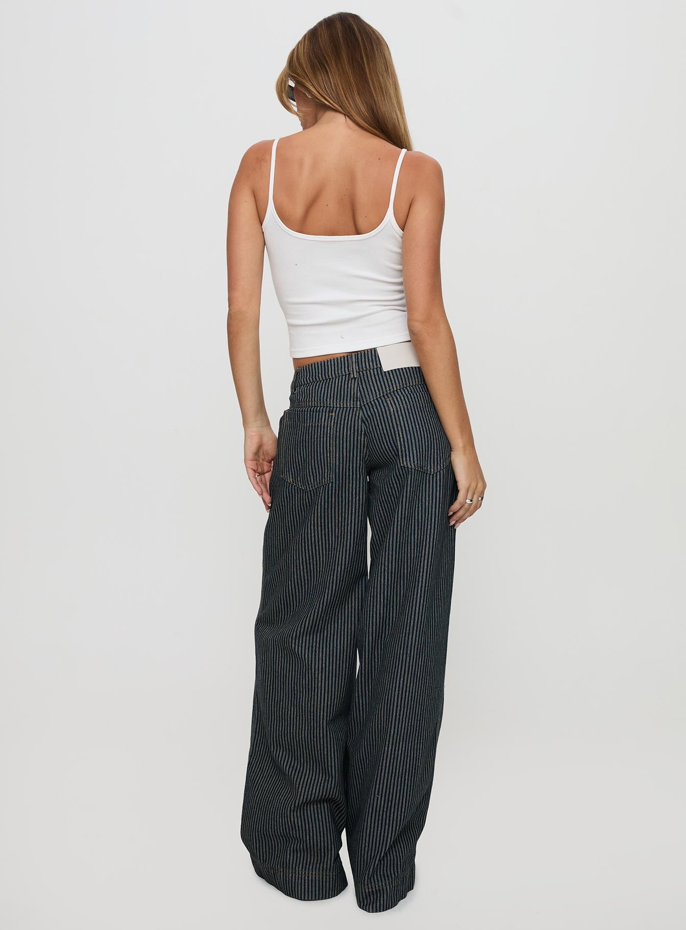 Actually Invested Low Rise Pants Denim Stripe、mySite、solidvoid