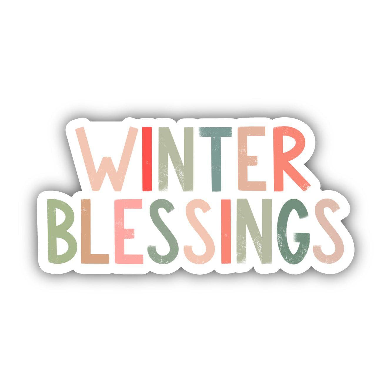  Winter Blessings Lettering - Holiday Sticker、mySite、ghnorth