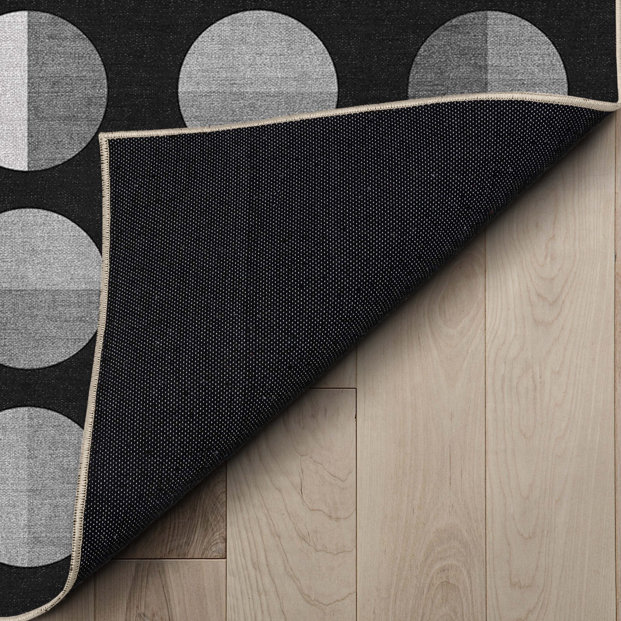 Apollo Modern Geometric Split Dot Black & White Rug、mySite、gigharbornorthrealestate