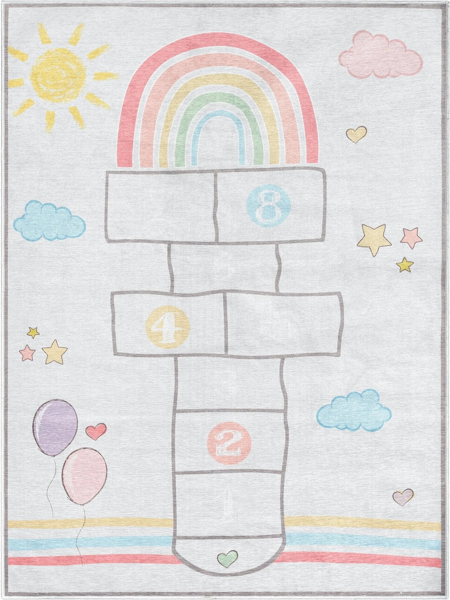 Hopscotch Modern Multi Grey Kids Flat-Weave Rug、mySite、gigharbornorthrealestate