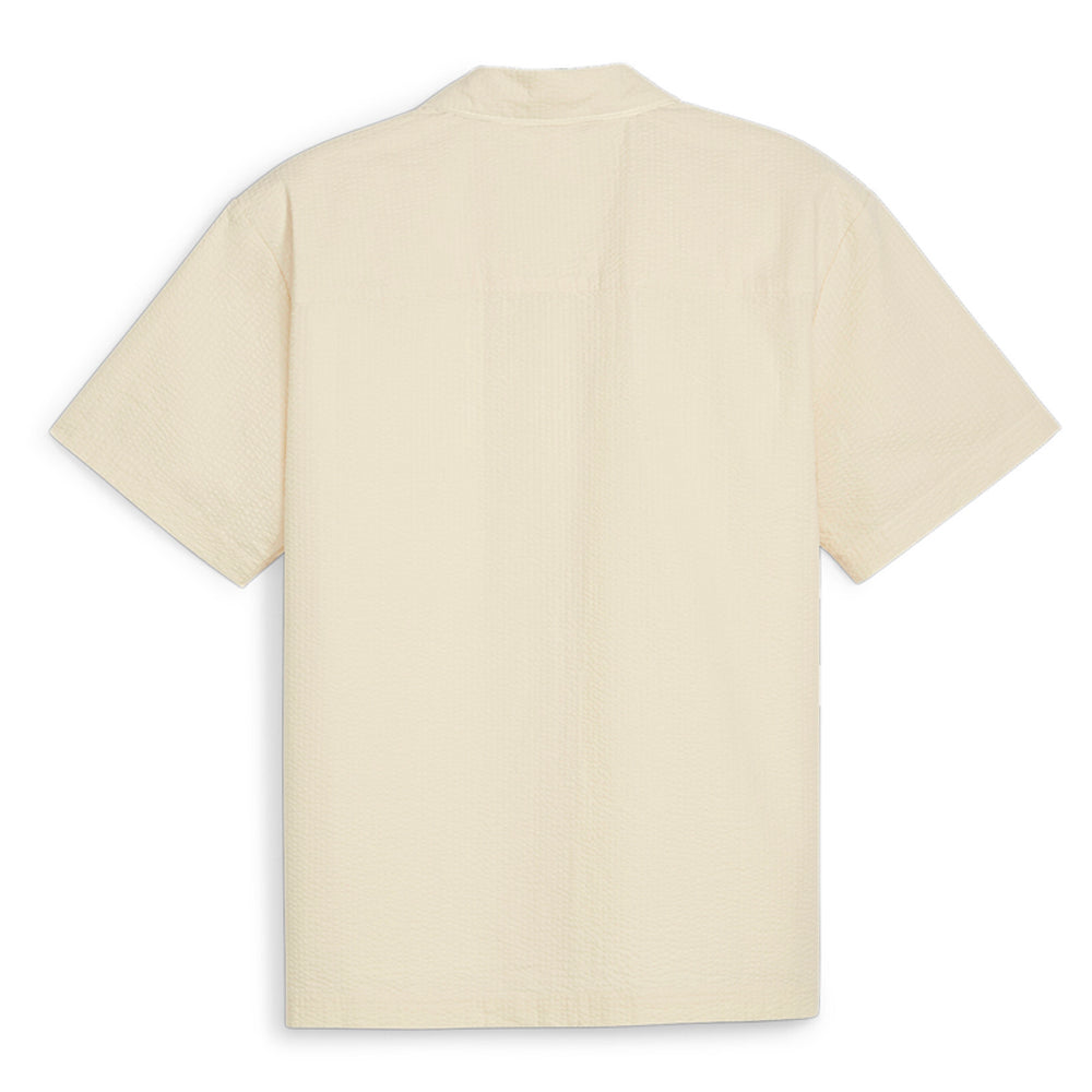 Made With Quality Seersucker Collared Short Sleeve Button Up Shirt、mySite、gtrtttuynbv