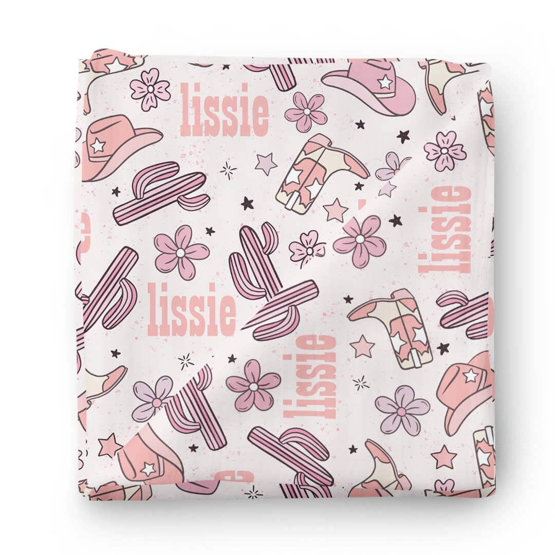  Buckaroo Cowgirl Personalized Baby Name Swaddle Blanket、mySite、layawaytickets