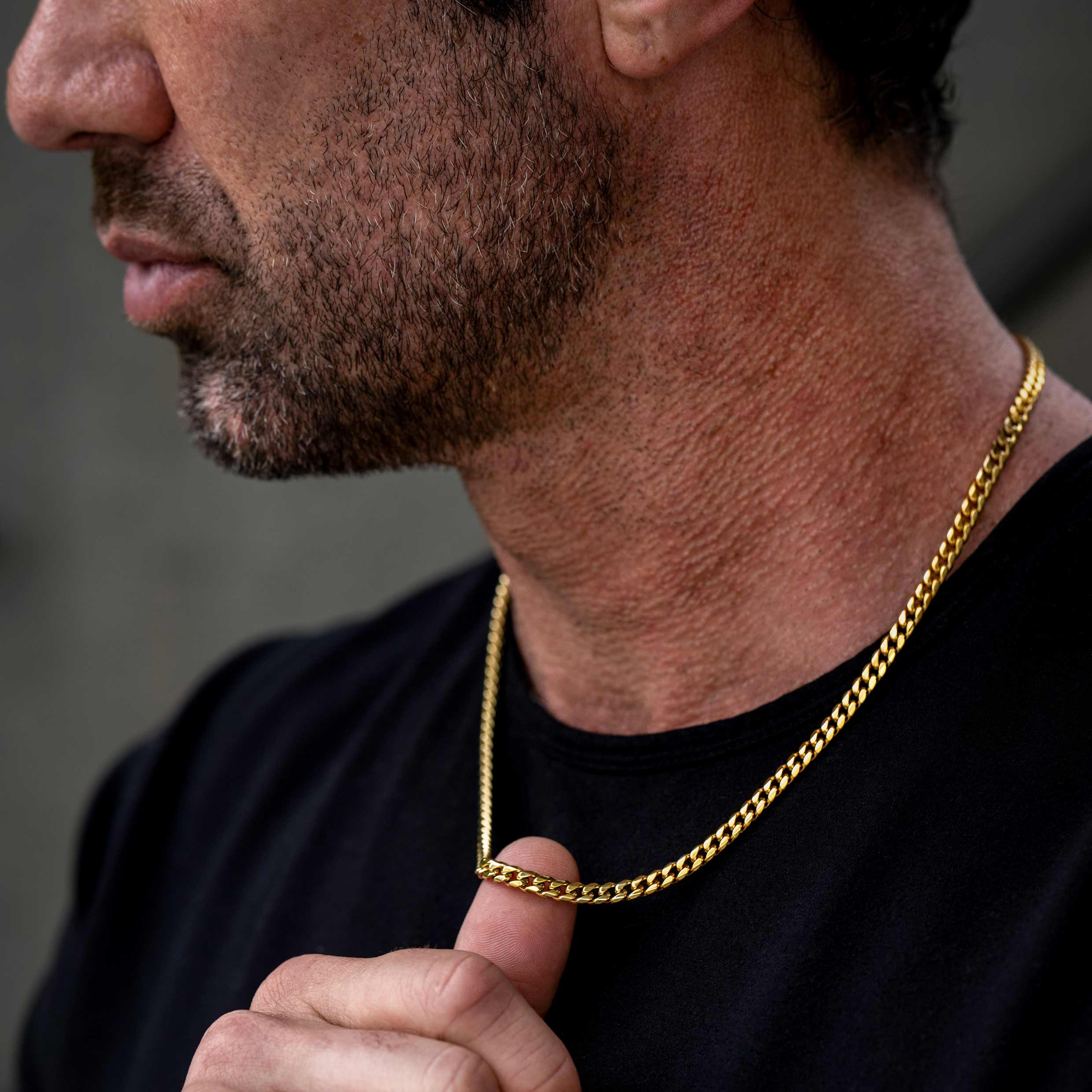 Cuban Chain Necklace, 5MM - 14K Gold、mySite、botmansion