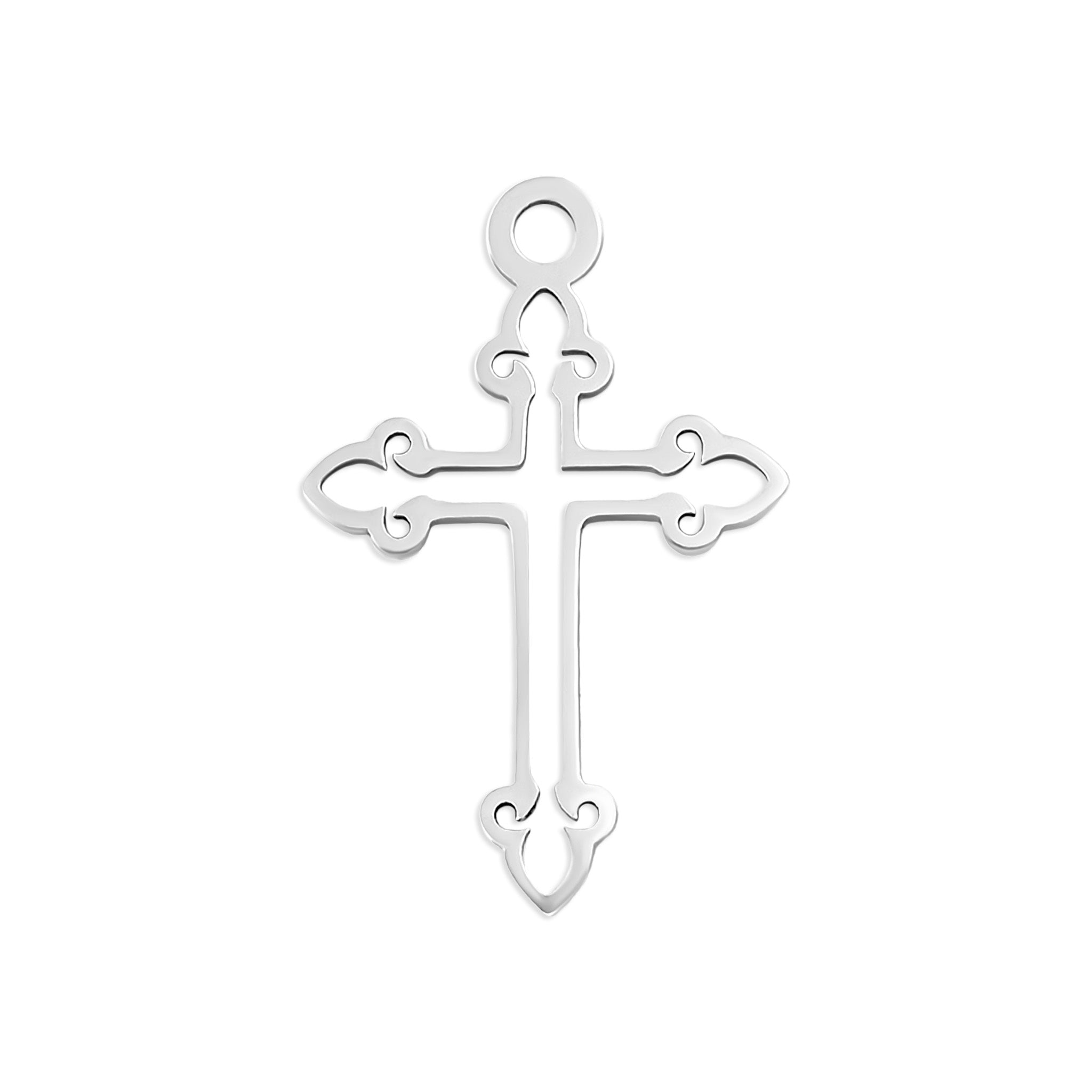 18K Gold PVD Stainless Steel Cross Charm / PDL0033、mySite、dreamappss