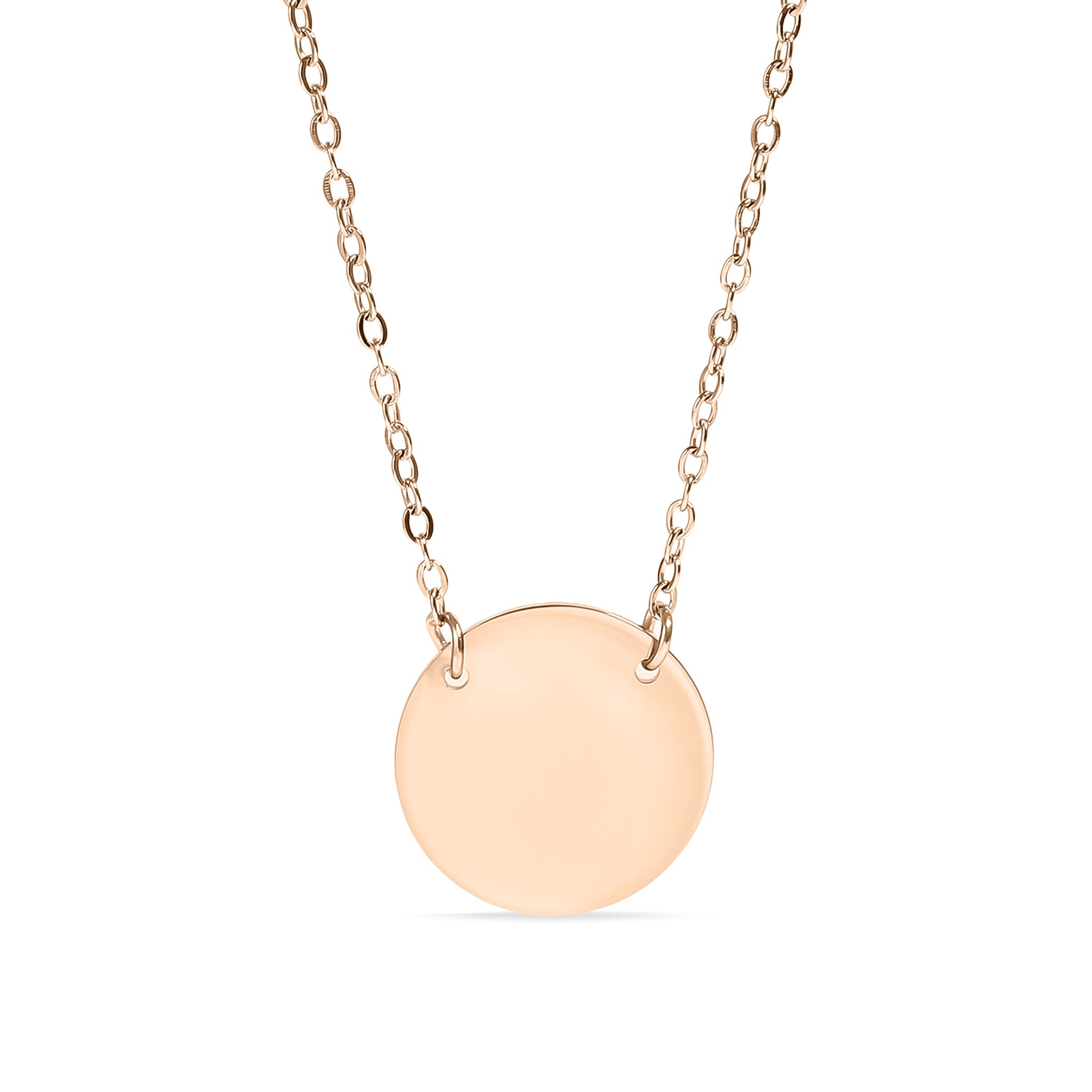 18K Gold PVD Stainless Steel Blank Circle Necklace / SBB0240、mySite、dreamappss