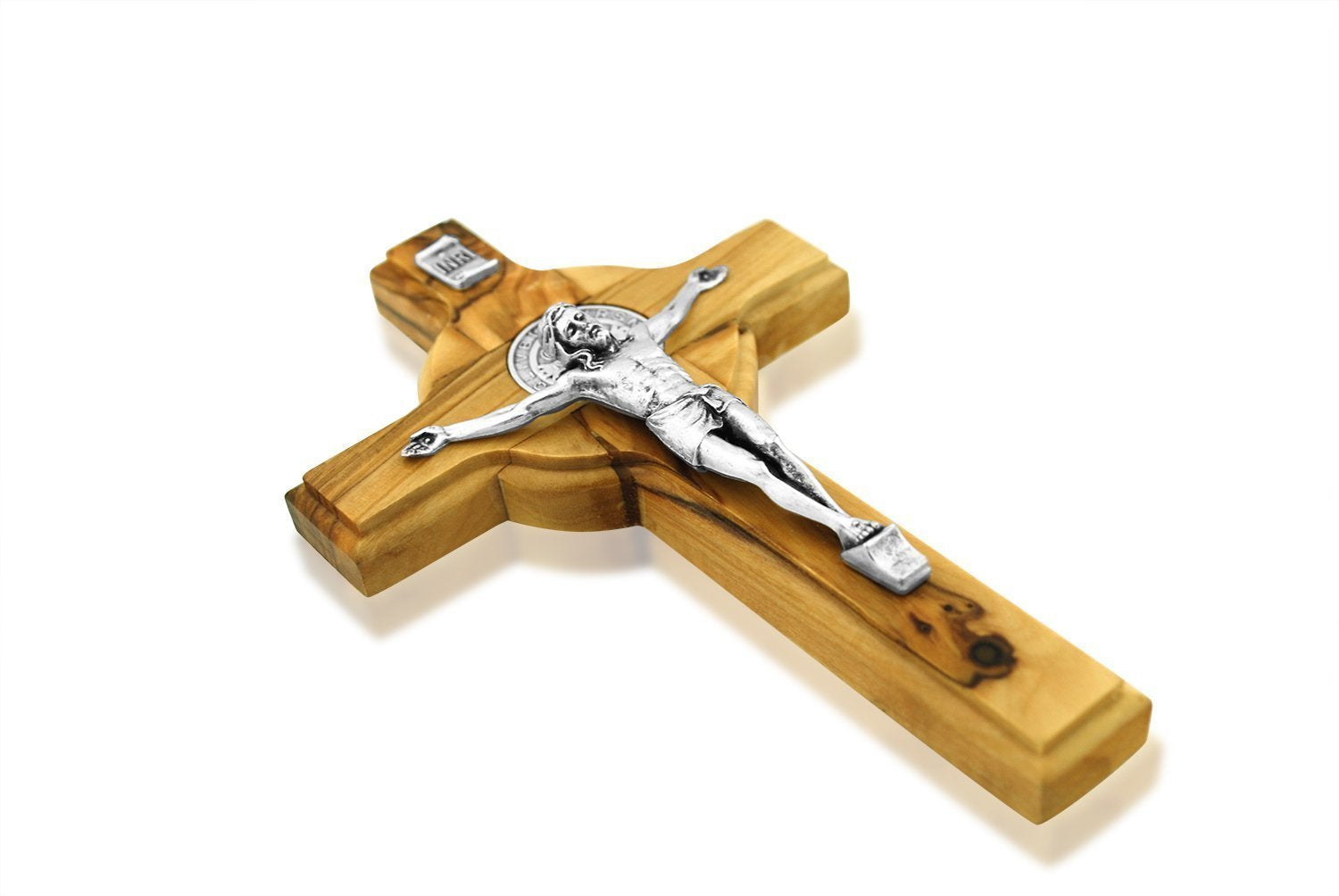 St Benedict Cross Crucifix Medal Made of Olive Wood From Holy Land、mySite、topwebapps