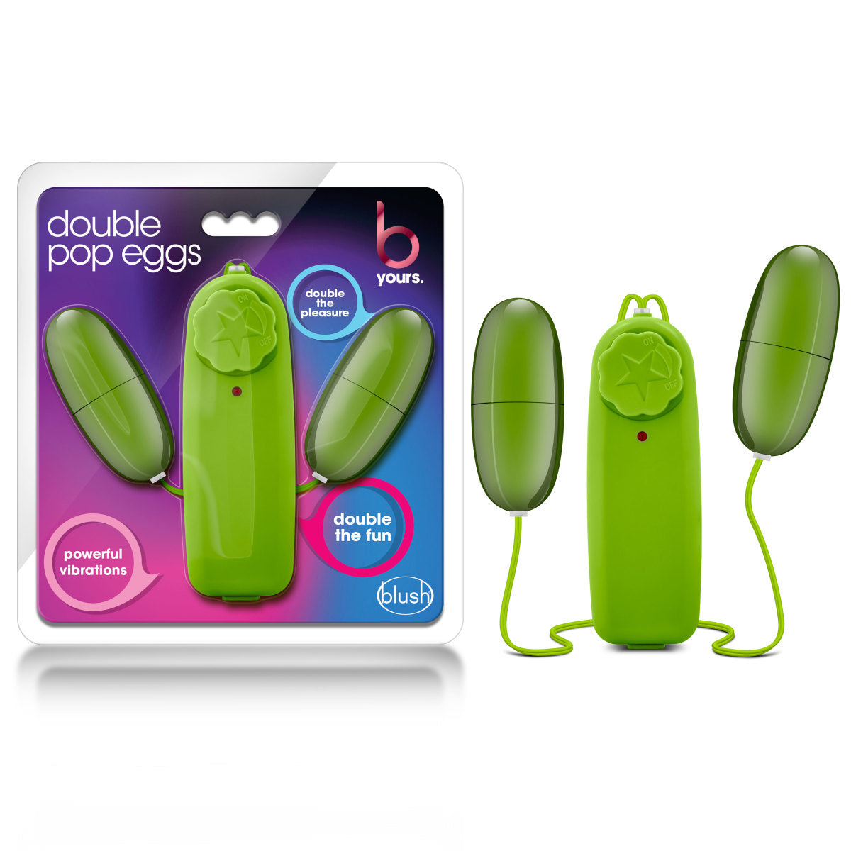 B Yours By Blush® | Double Pop Egg Lime 2-Inch Vibrating Egg、mySite、bottomscart