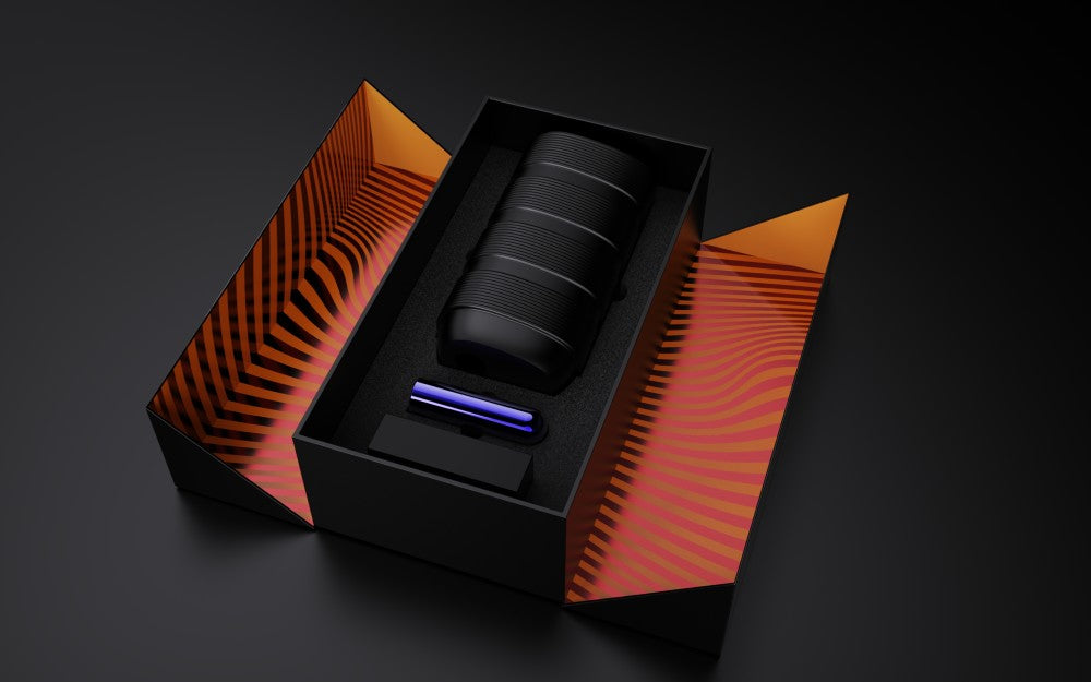 M Elite Platinum By Blush® | Strōk 5 Inch Vibrating Masturbator with Pleasure Chambers - Made with Purio™ Ultra Soft Liquid Silicone、mySite、bottomscart