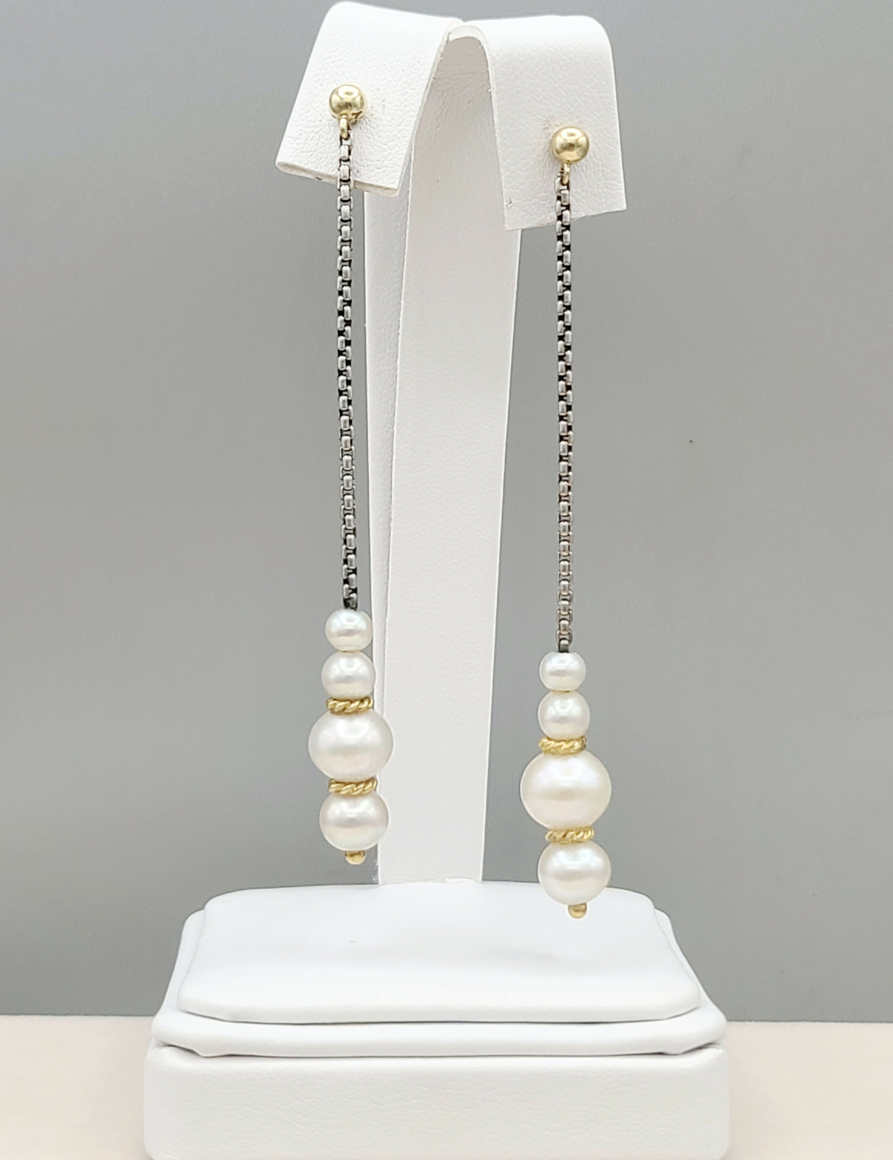 David Yurman聽Pearl聽Drop聽Gold聽Station聽Earrings、mySite、hinf8tx79