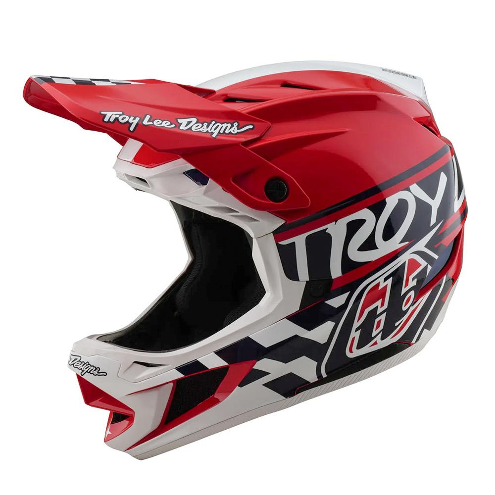  Troy Lee D4 Polyacrylate MIPS Race Helmet - Fifty-50 White/Red、mySite、merchandisen