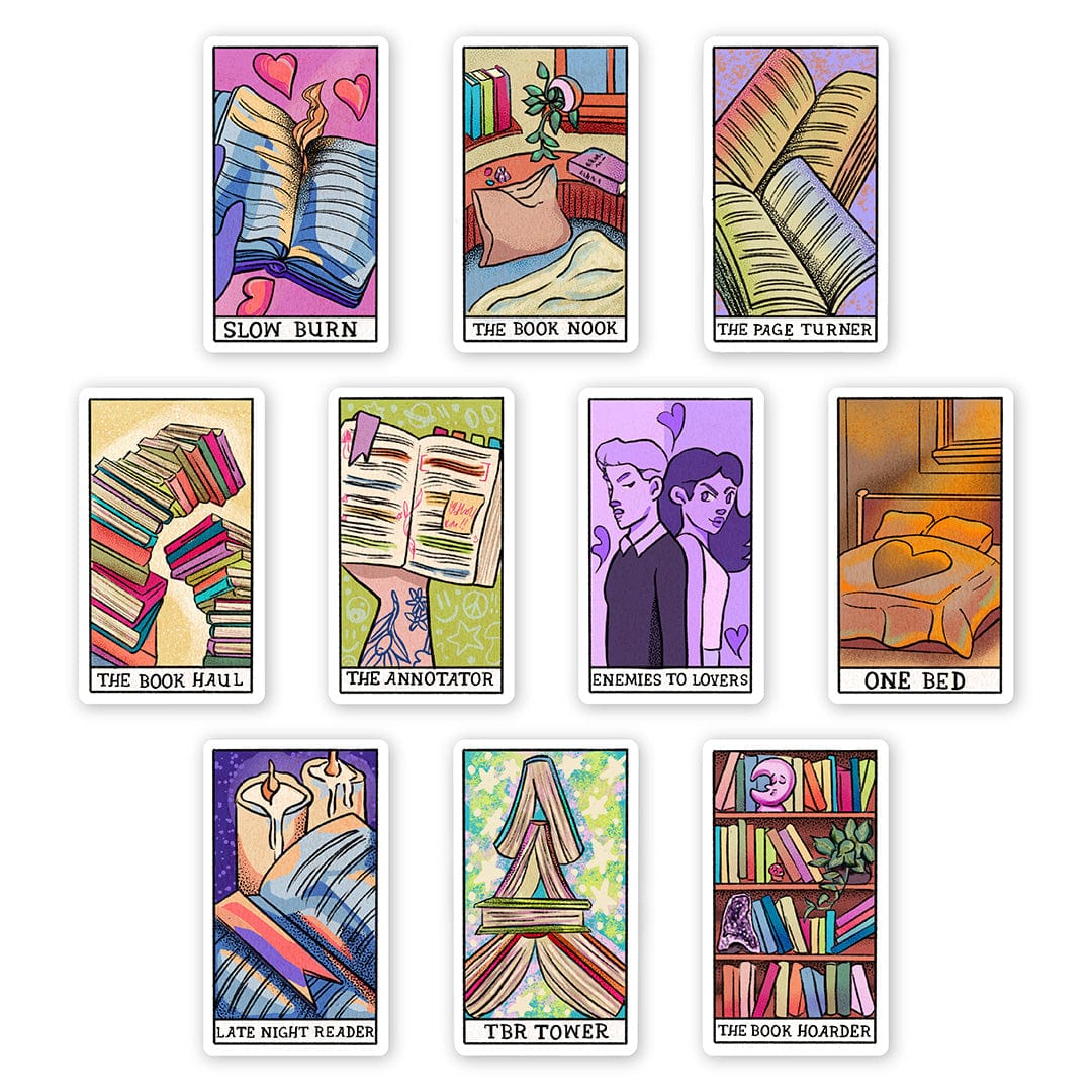  Bookish Tarot Card Stickers 10 Pack、mySite、ghnorth