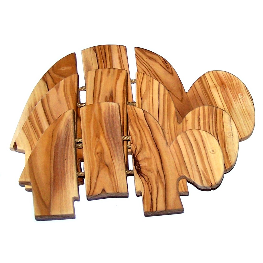 Turtle/Tortoise Trivets Set - Hand Carved Olive Wood Trivet Set for Hot Plate (7.5, 8.75 and 9.75 Inches) - Asfour Outlet Trademark、mySite、topwebapps