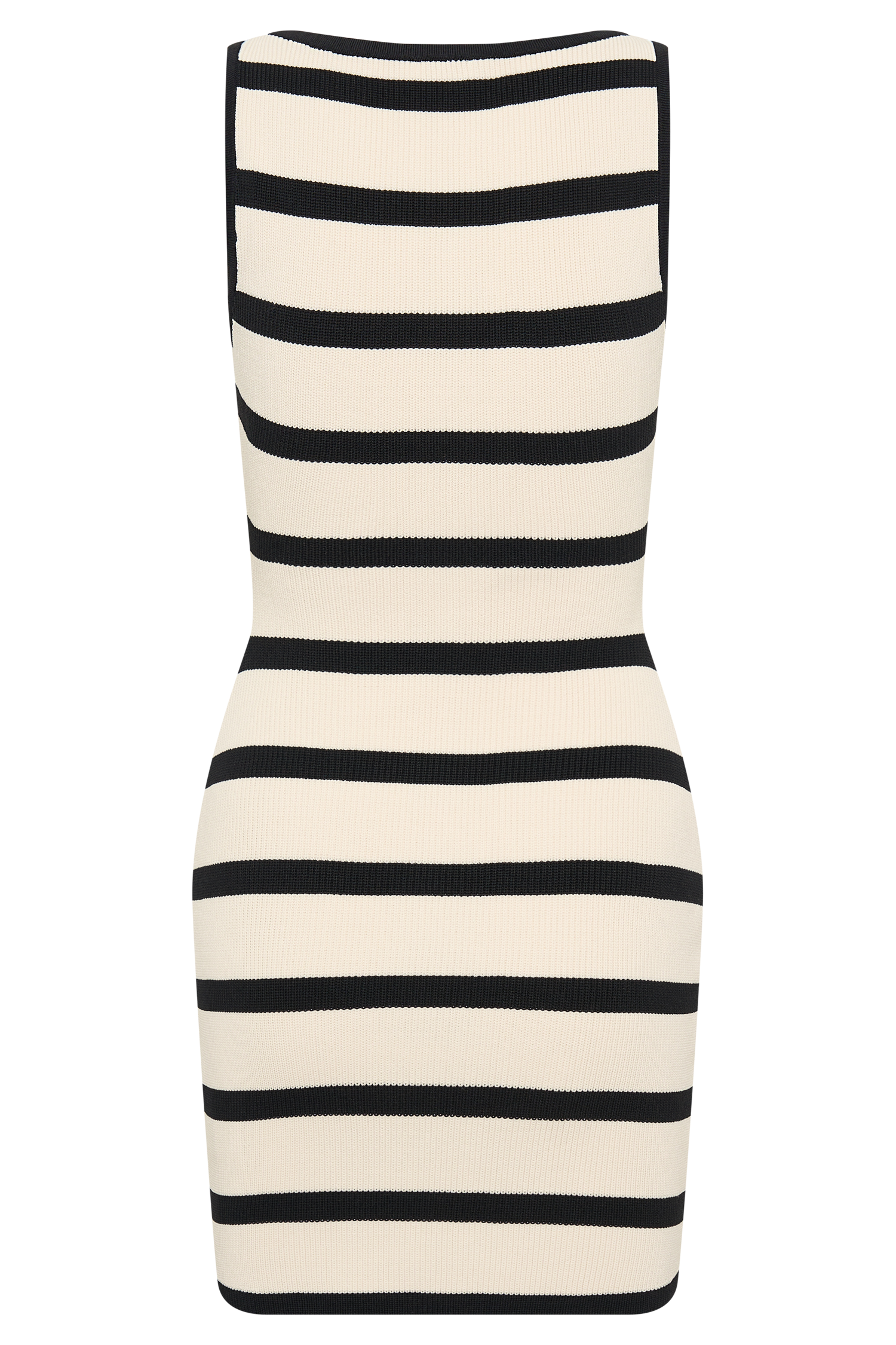Sawyer Stripe Knit Mini Dress - Black/Cream、mySite、solidvoid