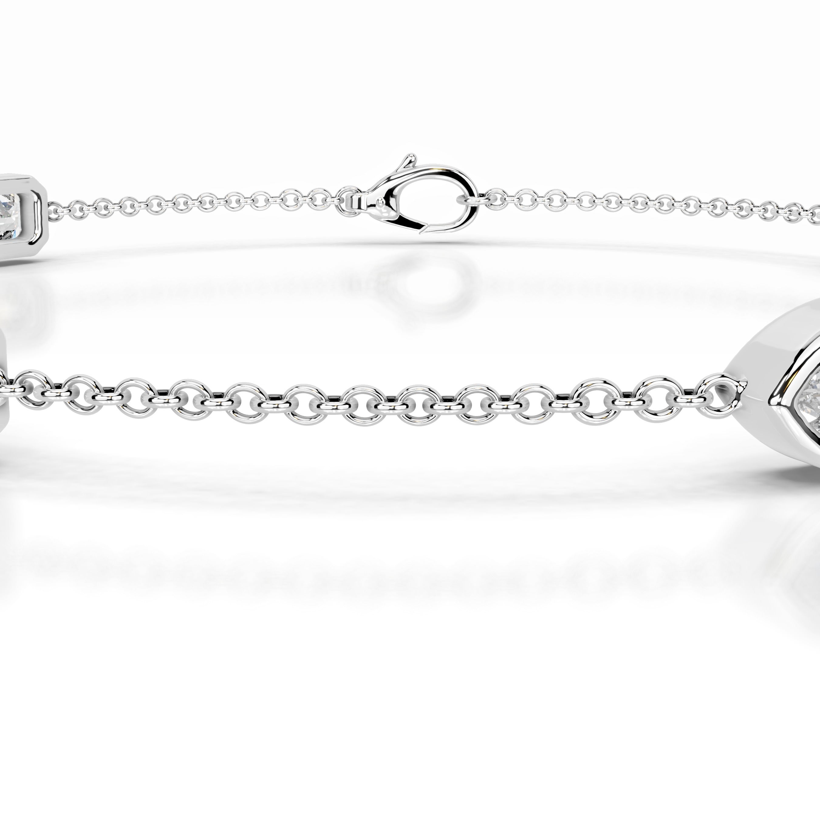 Heather Lab Grown Diamond Chain Bracelet - 14K White Gold、mySite、hinf8tx79