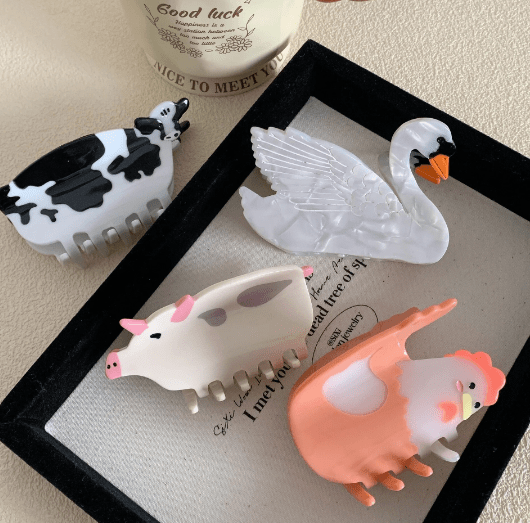 Farm Animals Hair Clips、mySite、g9winljtr