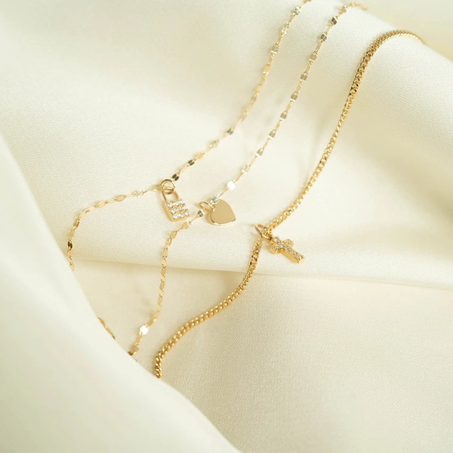 Permanent Jewelry 14K Solid Gold Heart Charm / PMJ1002、mySite、dreamappss