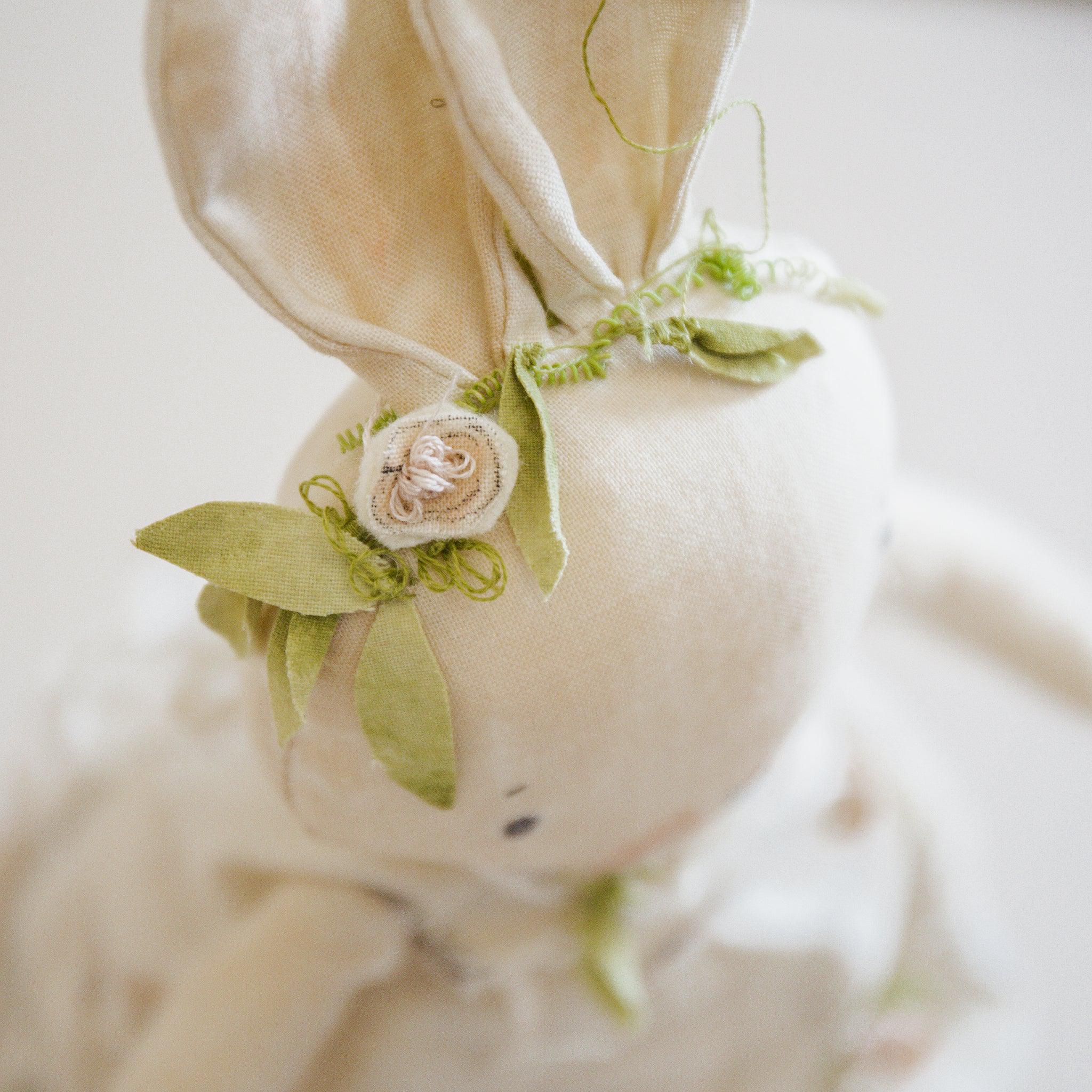 RETIRED - Hutch Studio Original - Thelma Thistle - Hand-Crafted Cotton Bunny、mySite、g9winljtr