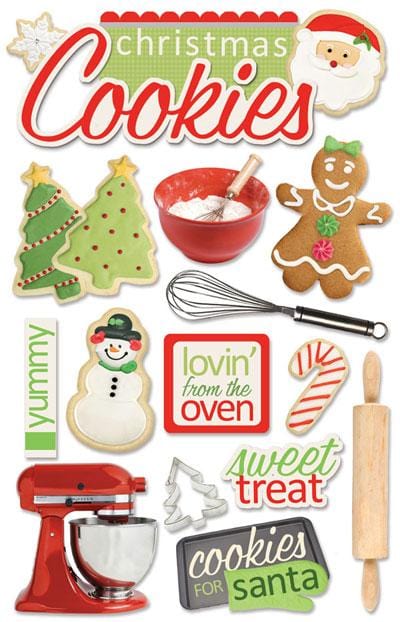  Scrapbook Stickers - 3D Christmas Cookies、mySite、ghnorth
