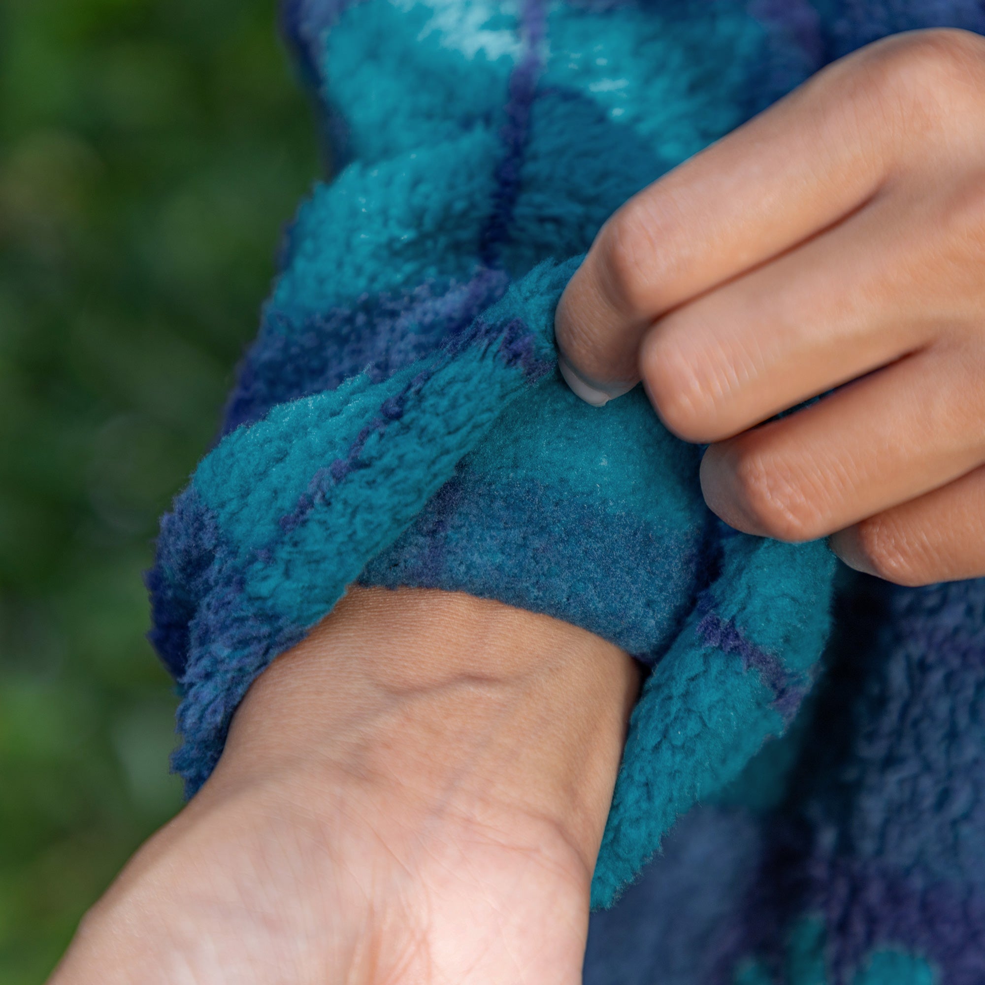 Large Check Plaid Paws Plush Sherpa Fleece Hoodie、mySite、camillekostekn