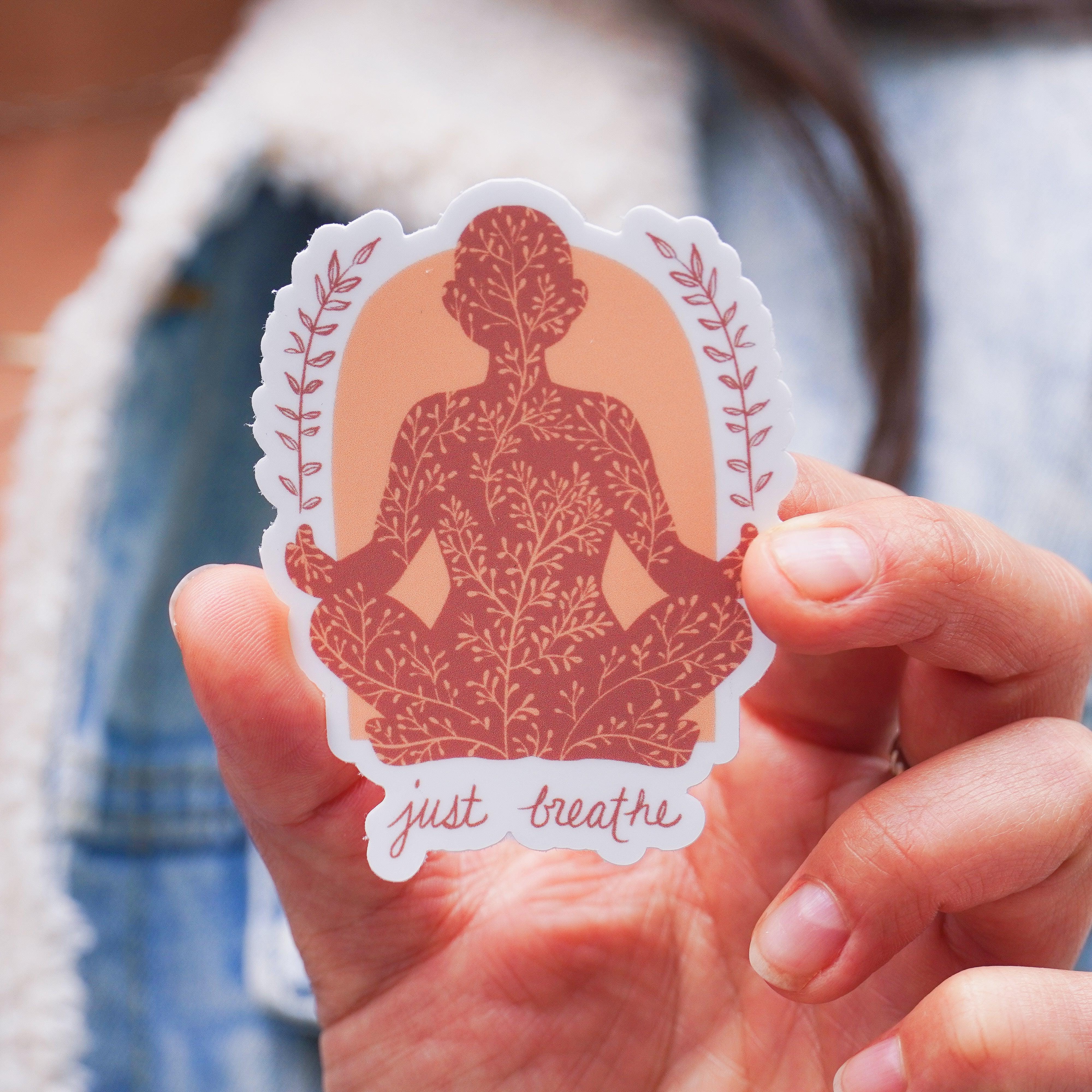  Just Breathe Positivity Sticker、mySite、ghnorth