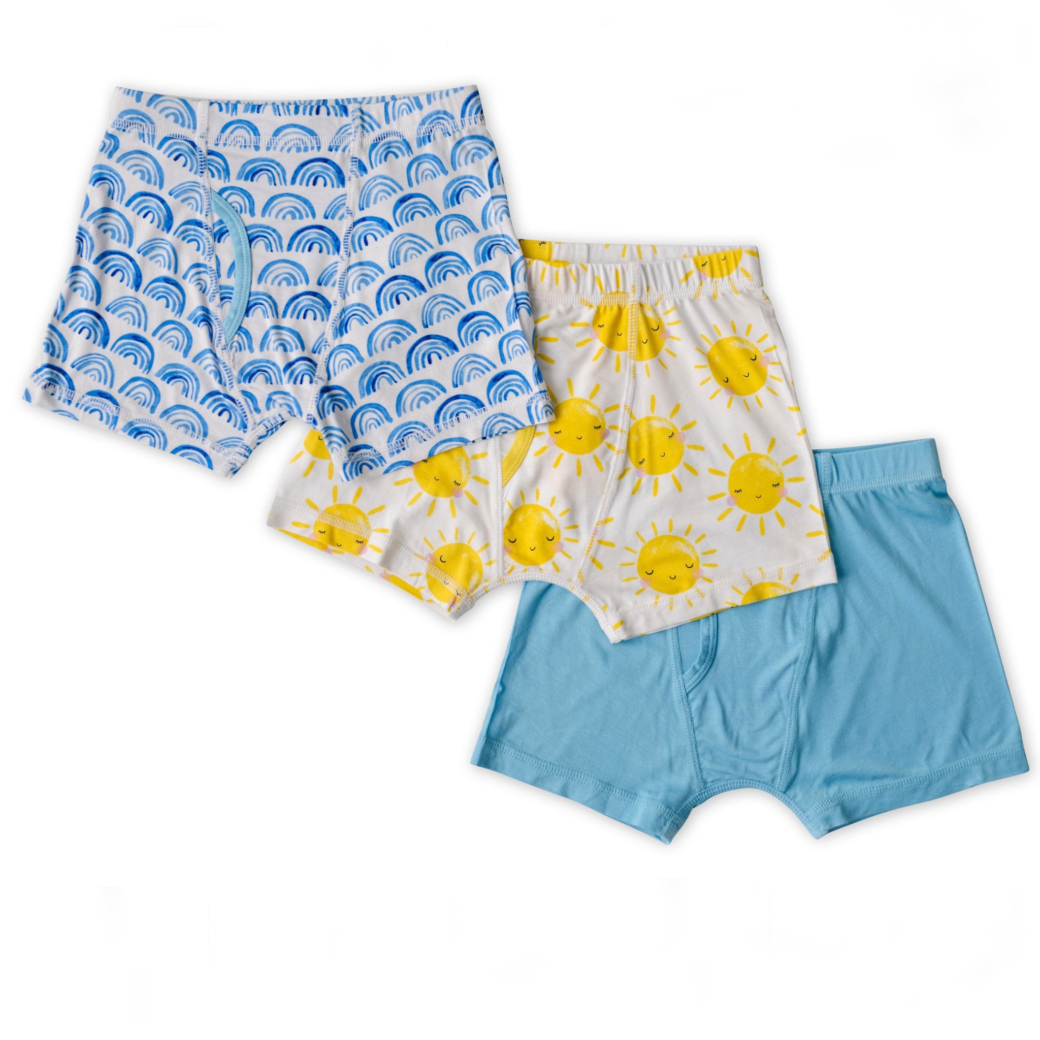 Rainbows & Sunshine Boy's Bamboo Viscose Boxer Brief Underwear - 3 Pack、mySite、g9winljtr