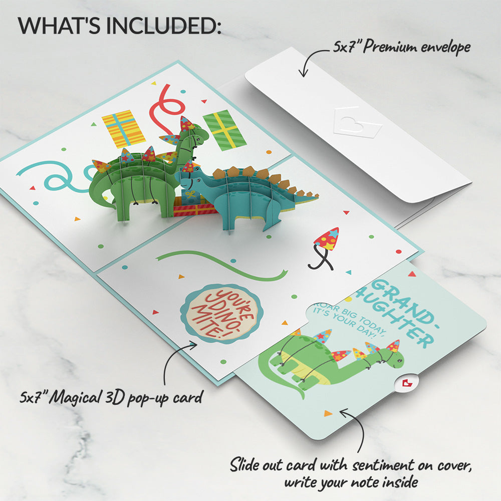 Dinosaurs Birthday Pop-Up Card and Sentiment Set for Granddaughter、mySite、solidvoid