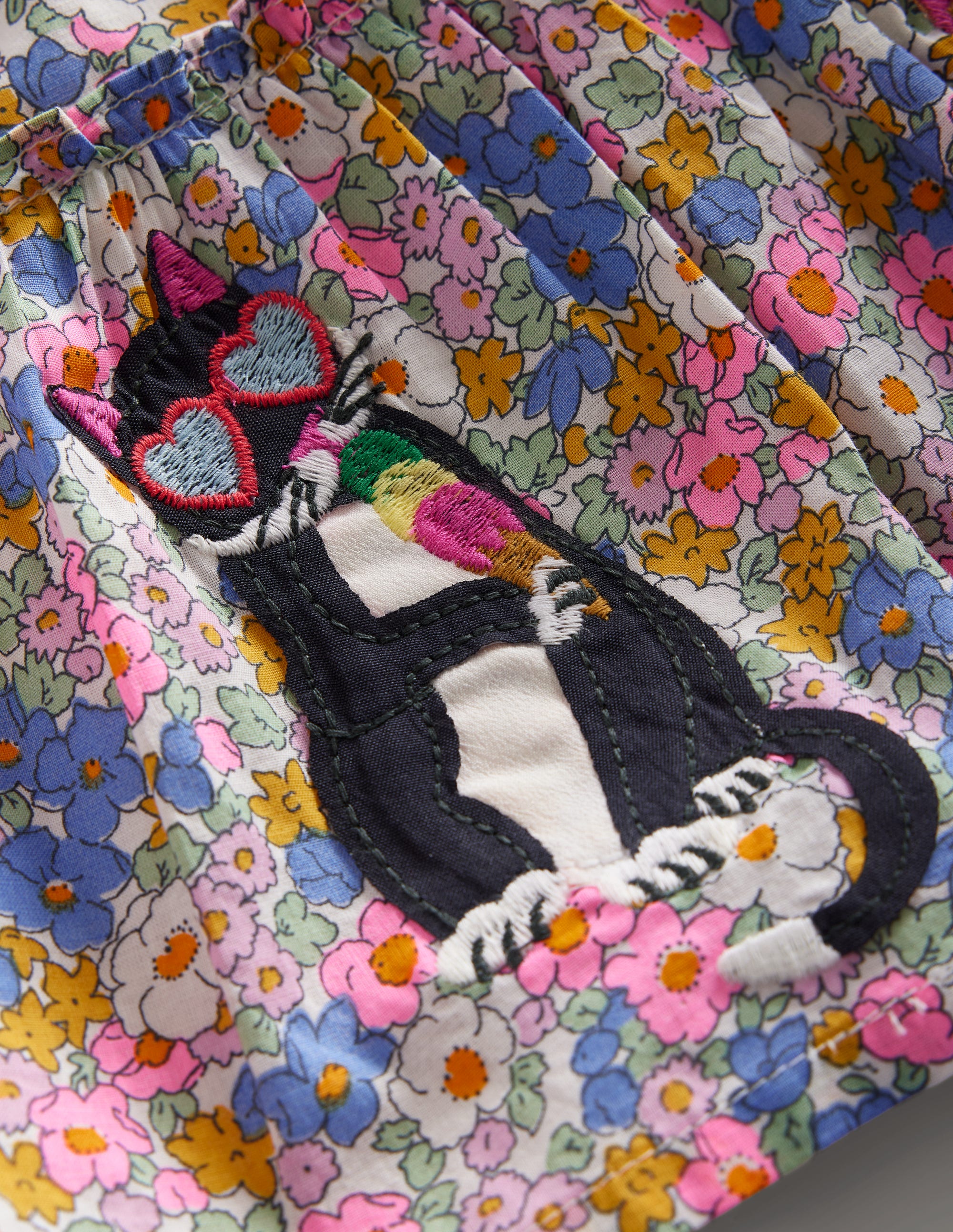  Appliqu茅 Skirt-Festival Pink Nautical Cats、mySite、ashleygrahame