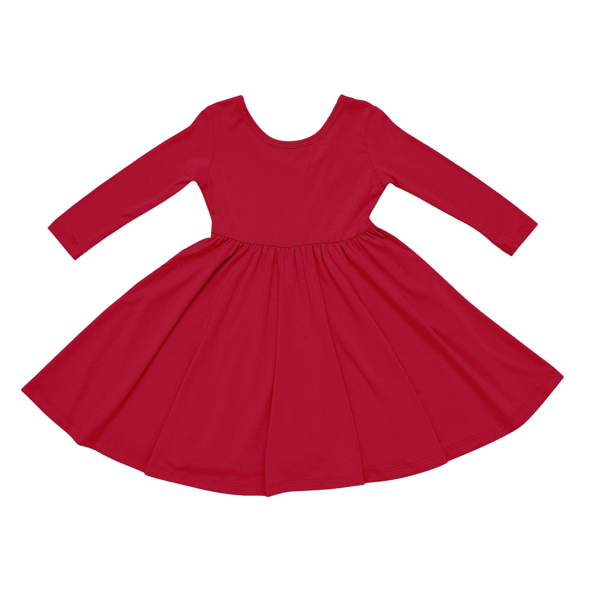  Long Sleeve Twirl Dress in Cardinal、mySite、layawaytickets