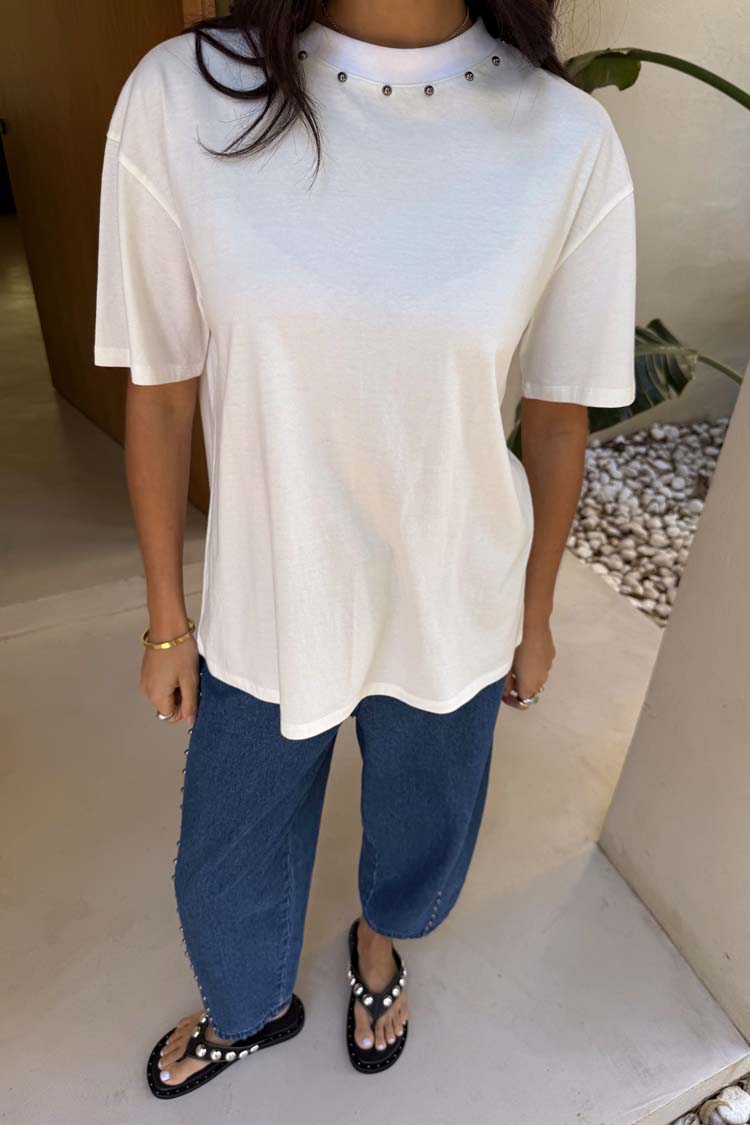 White Studded T-Shirt、mySite、solidvoid